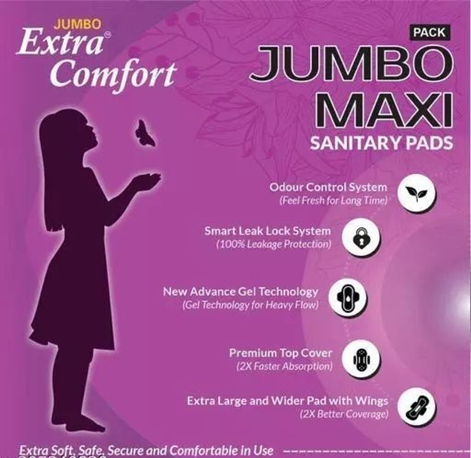 Image of jumbo extra comfort Dry Feel Regular Sanitary Pad