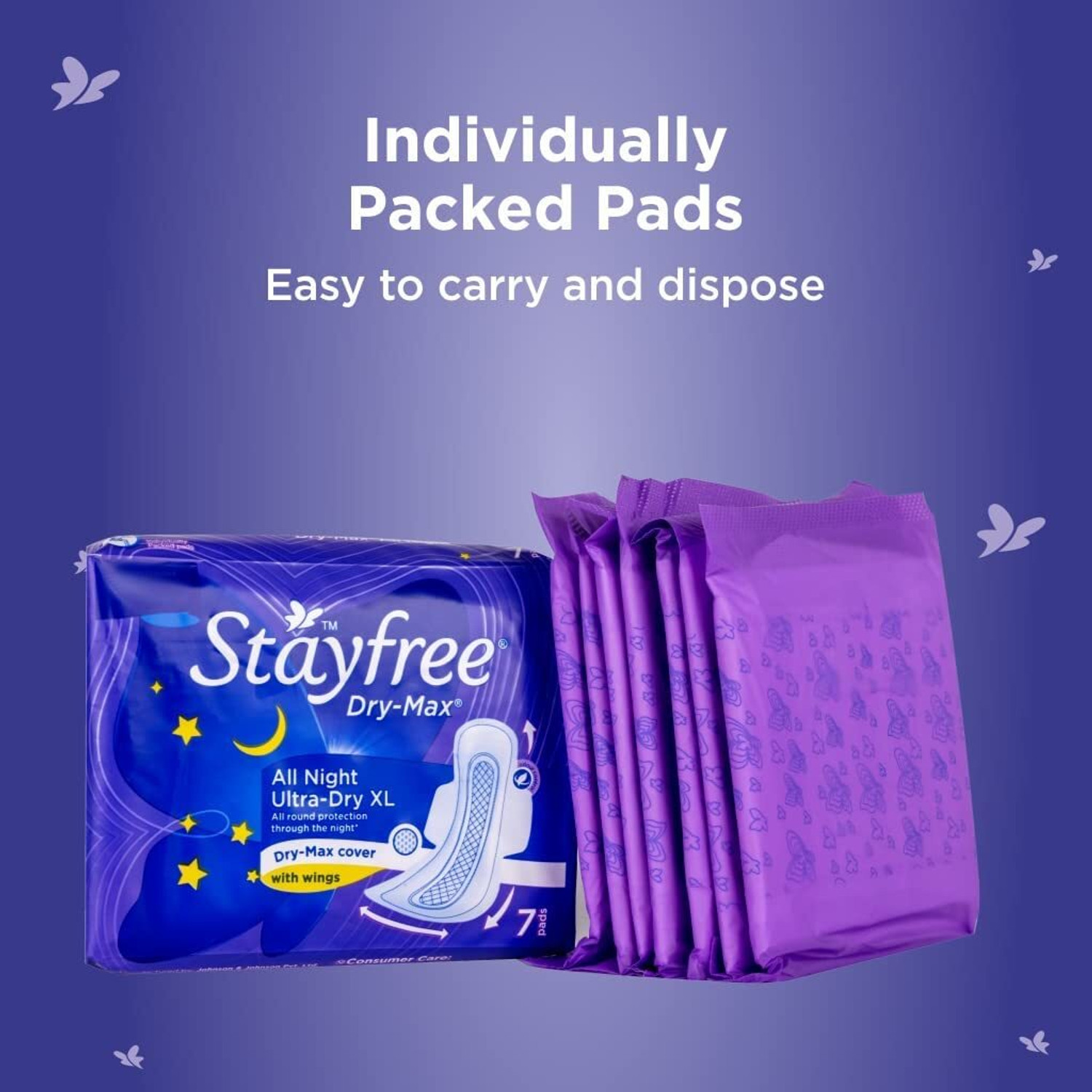 Image of STAYFREE Dry Max XXL | All Night XXL Dry Cover Sanitary Pads for Women Sanitary Pad