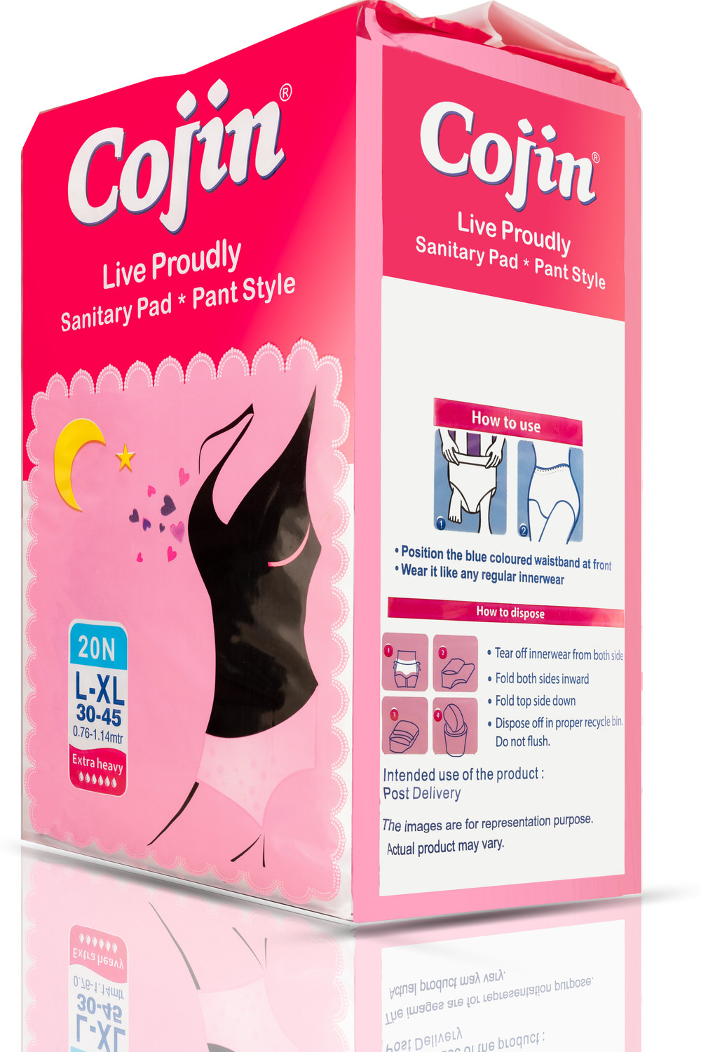 Image of Cojin Overnight Disposable Period Panties For Heavy Flow (L-XL) Sanitary Pad