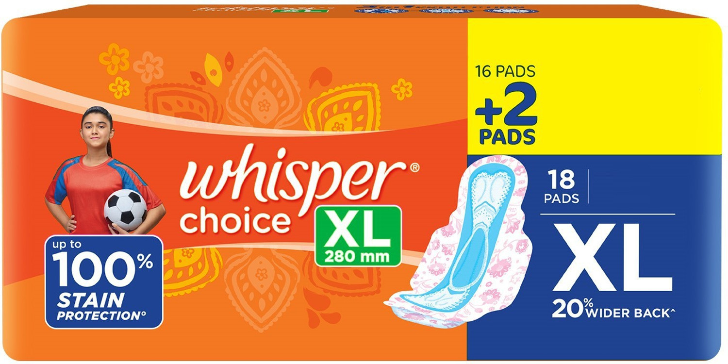 Image of Whisper Combo of Choice XL Sanitary Pads for Women Sanitary Pad