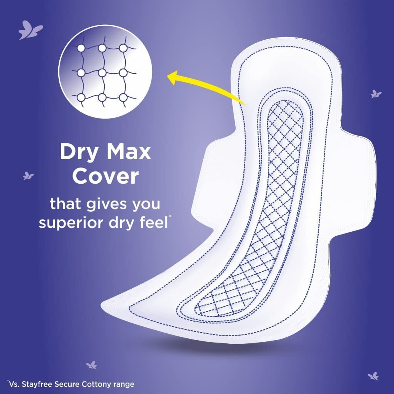 Image of STAYFREE Dry Max XXL | All Night XXL Dry Cover Sanitary Pads for Women Sanitary Pad