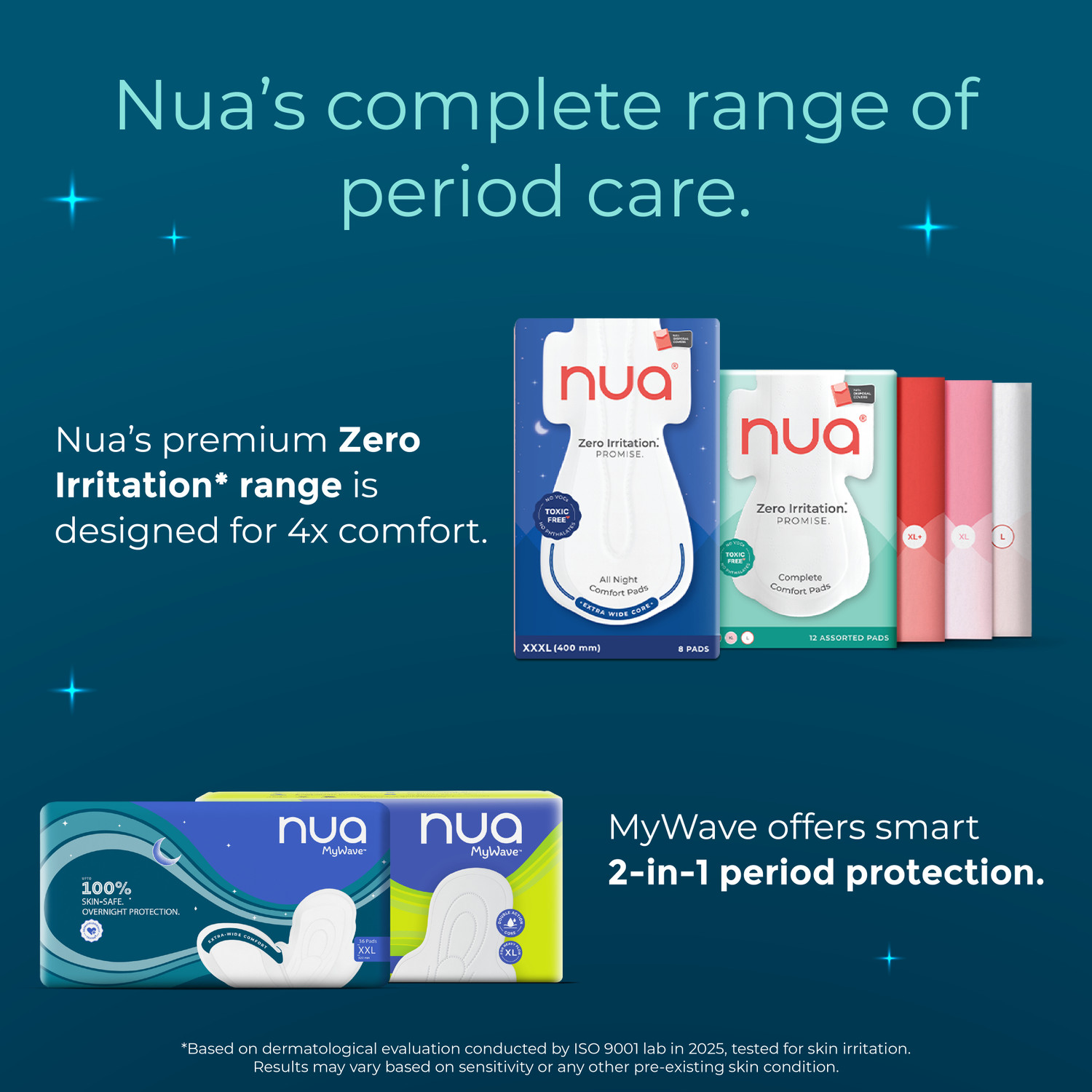 Image of Nua MyWave Night XXL Sanitary Pads for Women | Pack of 36 Sanitary Pad