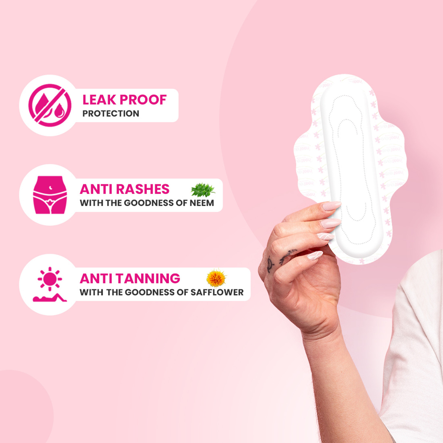 Image of everteen Period Care 40 XXL Soft Sanitary Pads and 40 XL Soft Sanitary Pads Sanitary Pad