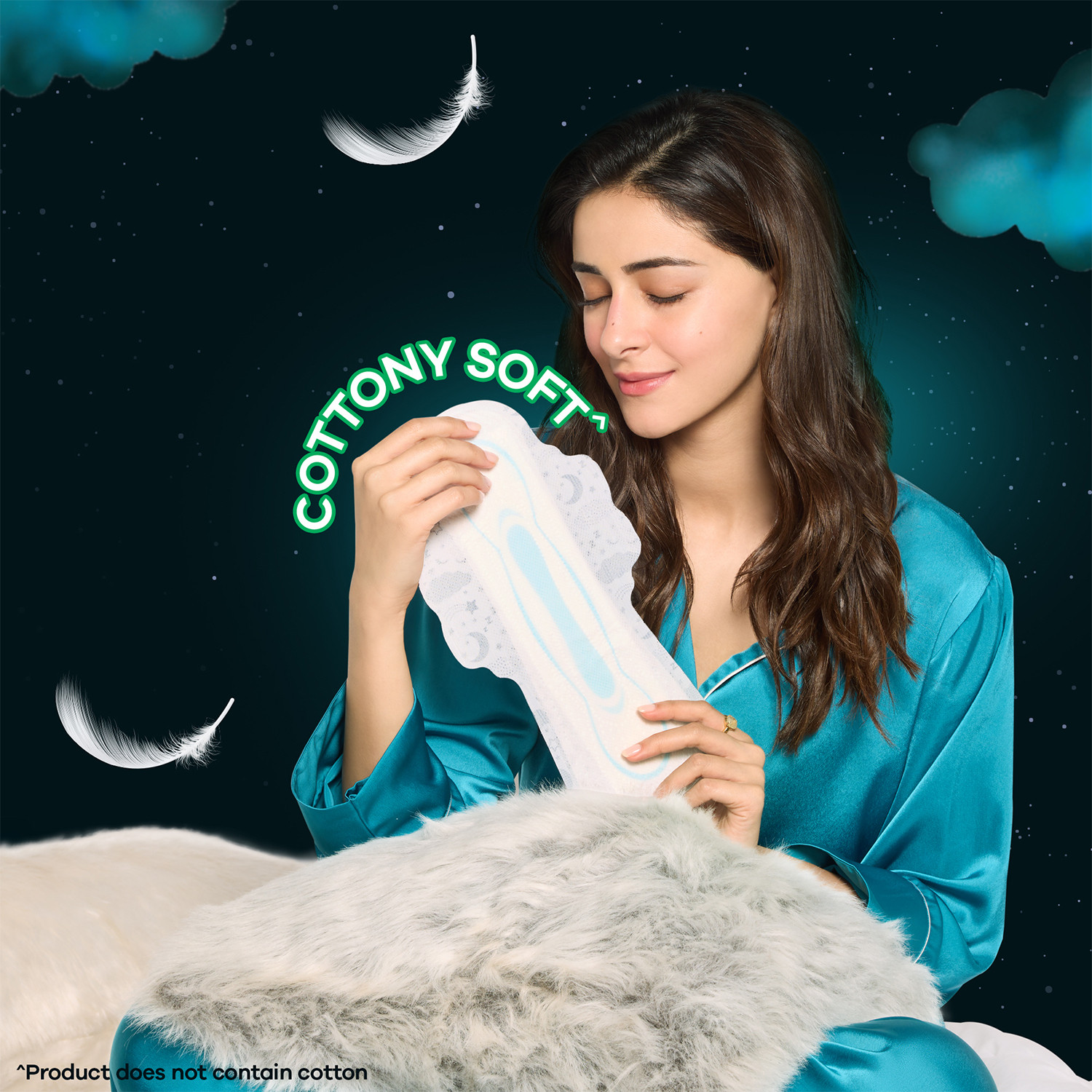 Image of Whisper bindazzZ nights XXL 30 Napkins Pads, 317mm UPTO 0% Leaks Sanitary Pad (Pack of 30)