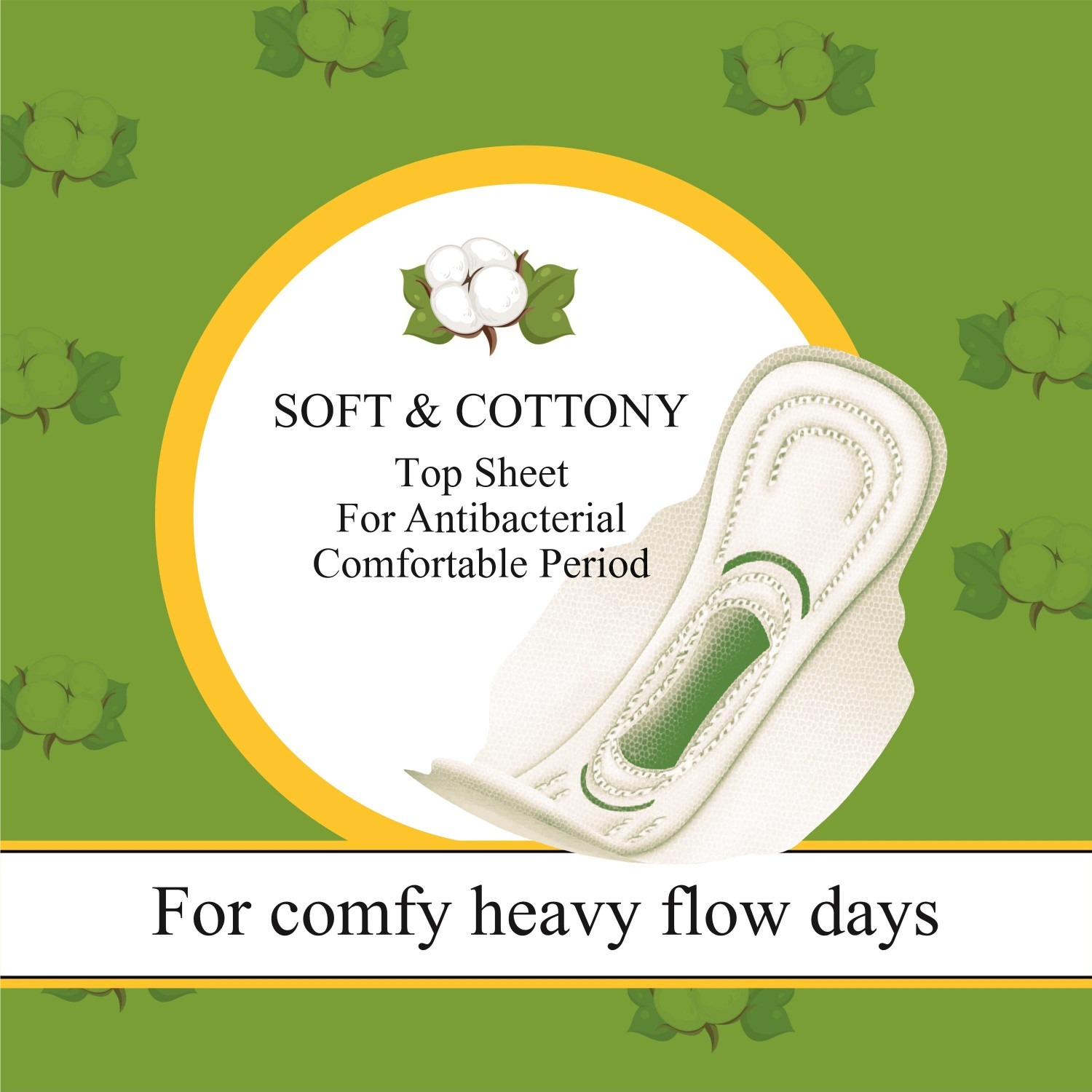 Image of soft & secure Cotton Soft With Extra Gel Overnight Sanitary Pads Pack 3 (120 Pads) Sanitary Pad
