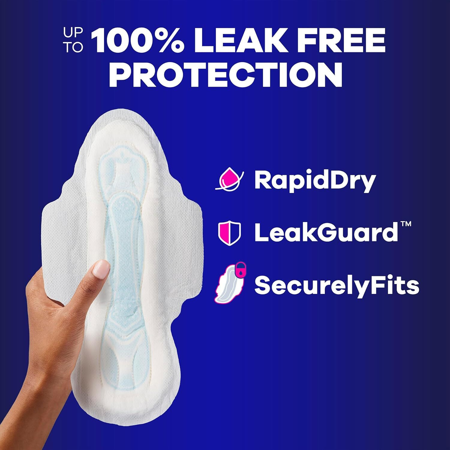 Image of Always Maxi Overnight Pads with Wings for Women, Size 5 Sanitary Pad
