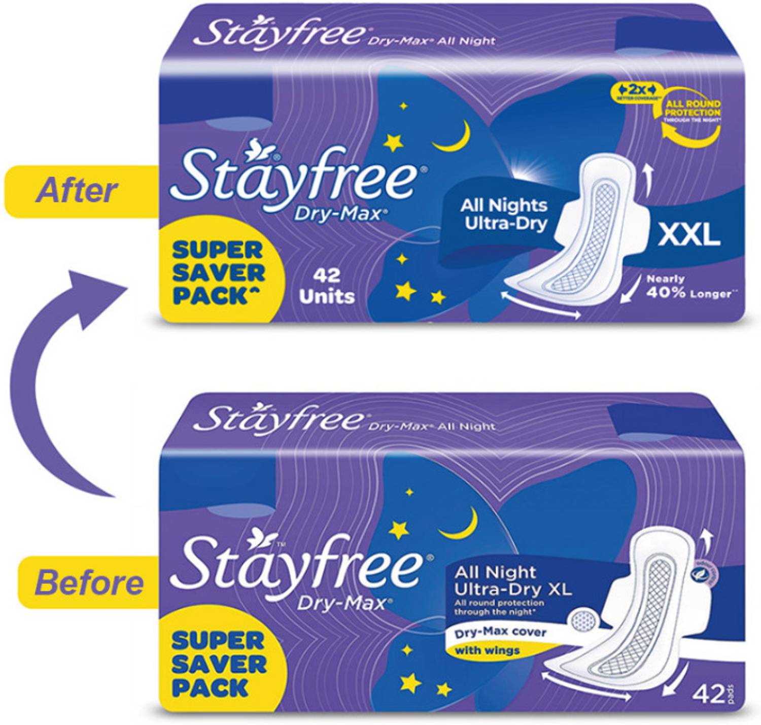 STAYFREE Dry-Max All Nights Sanitary Pad - Image 3