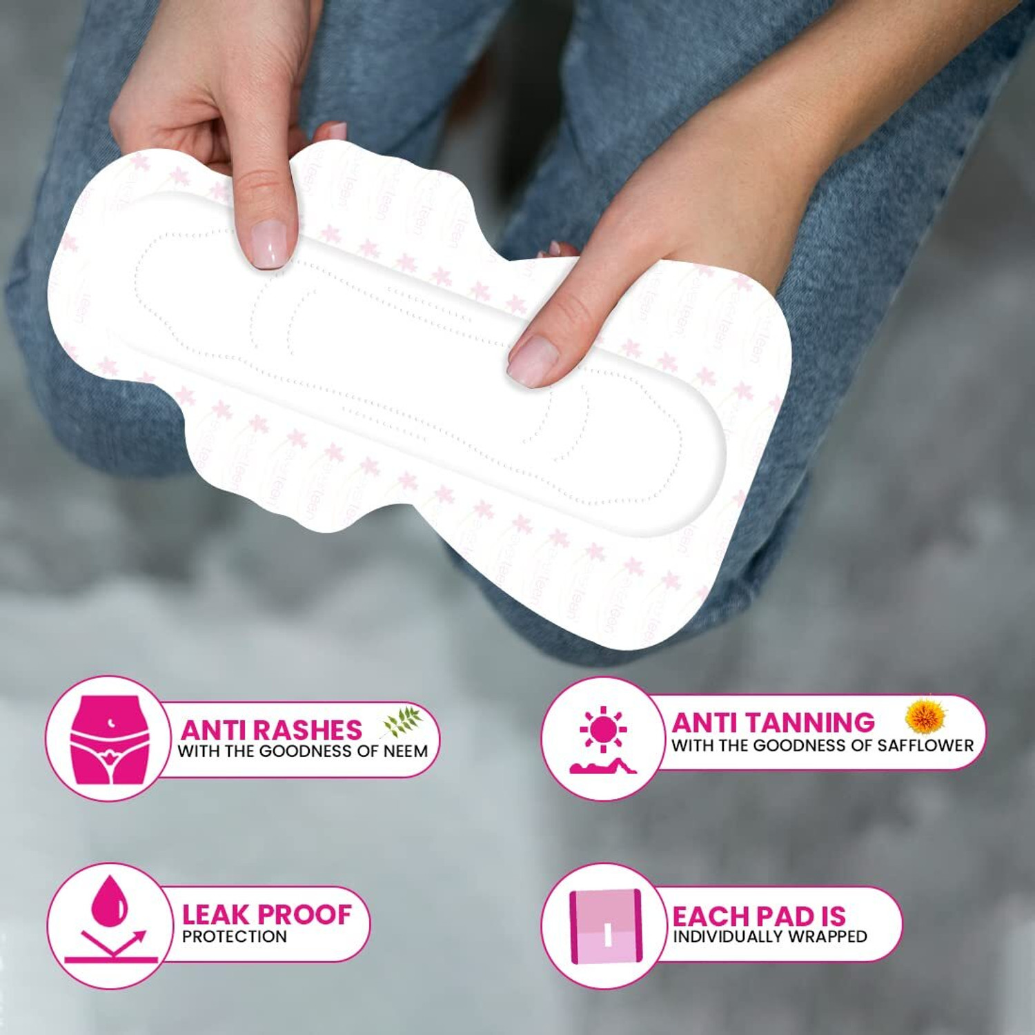 Image of everteen Soft XL 54 Sanitary Pads, 285mm, Medium Flow, Leak Protection, Pack of 3 Sanitary Pad