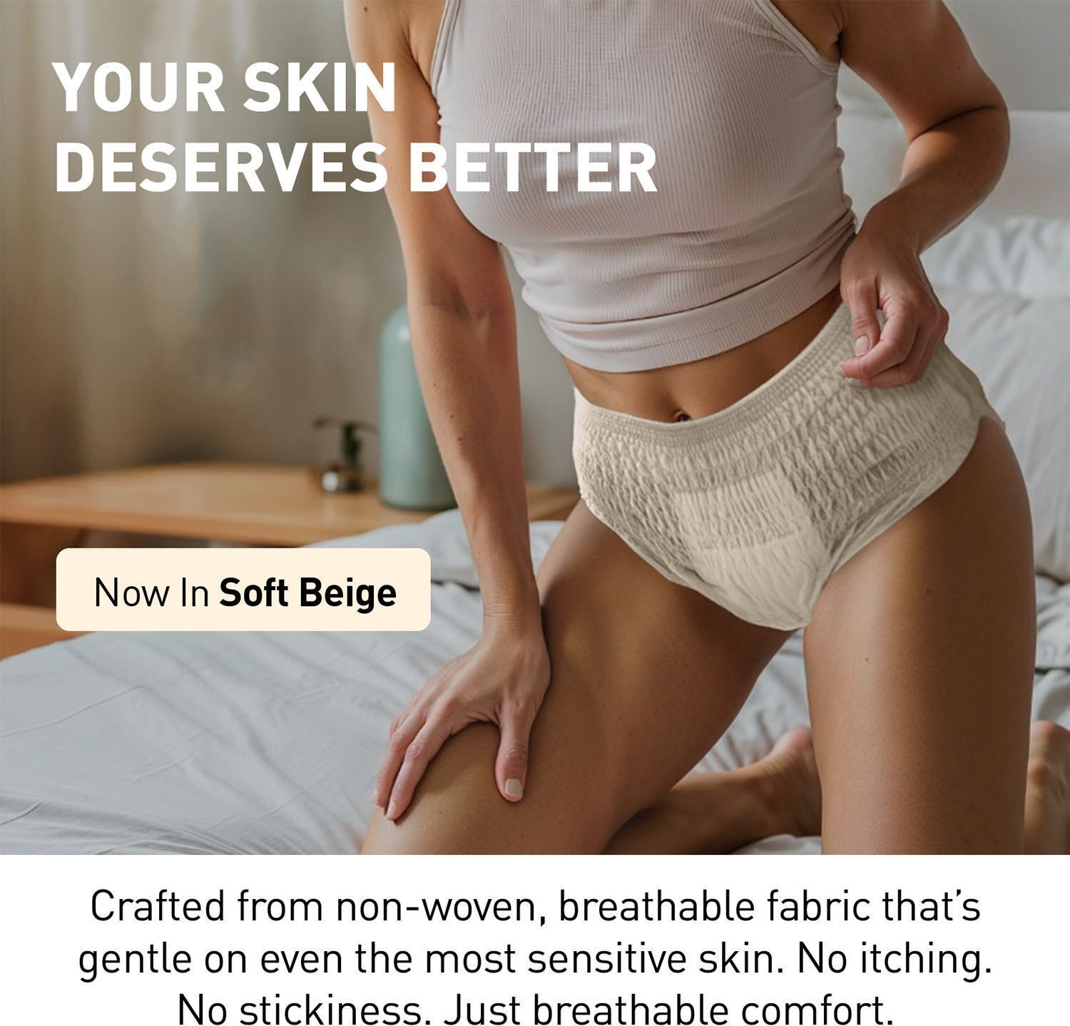 Image of SIRONA Disposable Period Panties - M-L (28 inch-36 inch) | Super Soft & 5X More Absorbent Sanitary Pad