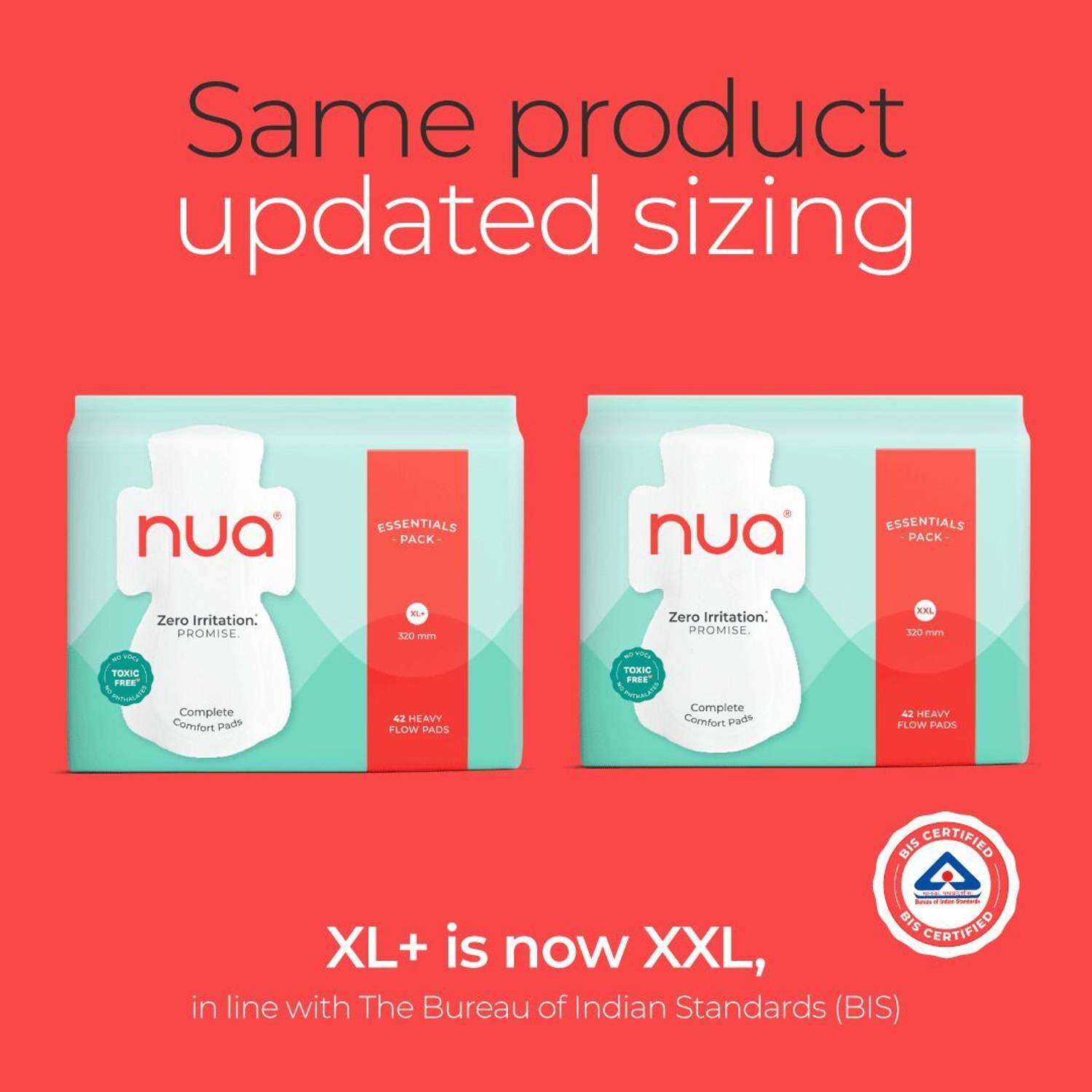 Nua Complete Comfort 42 Heavy Flow XL+ Essentials Pack 4X Com