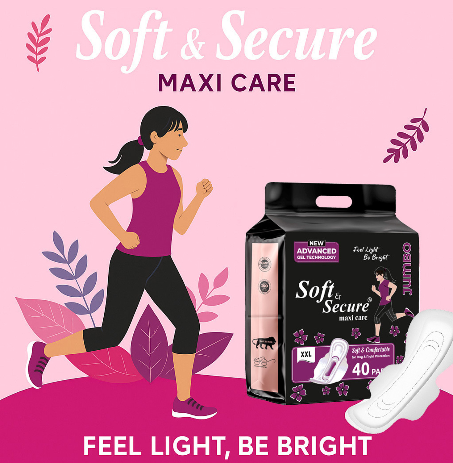 Image of soft & secure Large and Soft xxxl 40pcs Sanitary Pad Sanitary Pad