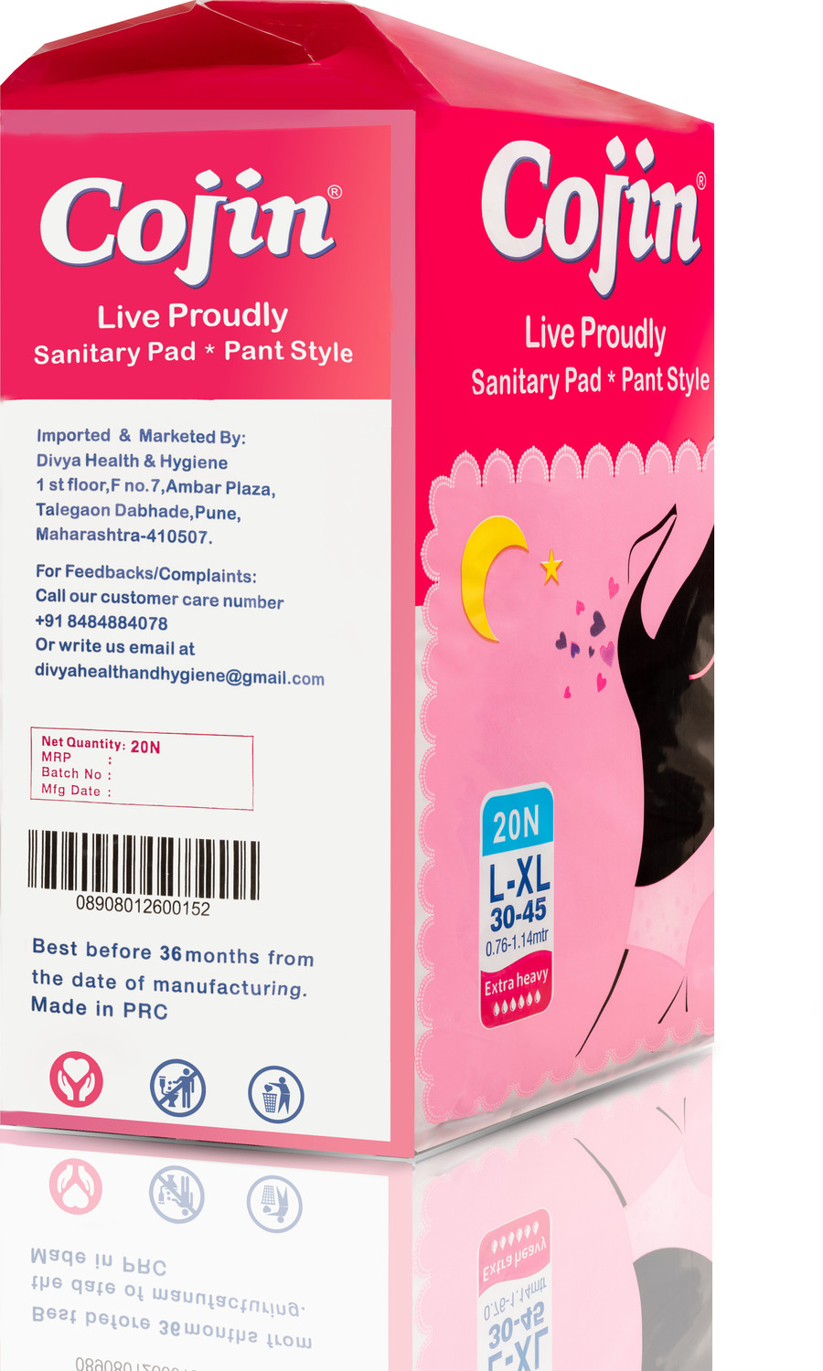 Image of Cojin Overnight Disposable Period Panties For Heavy Flow (L-XL) Sanitary Pad