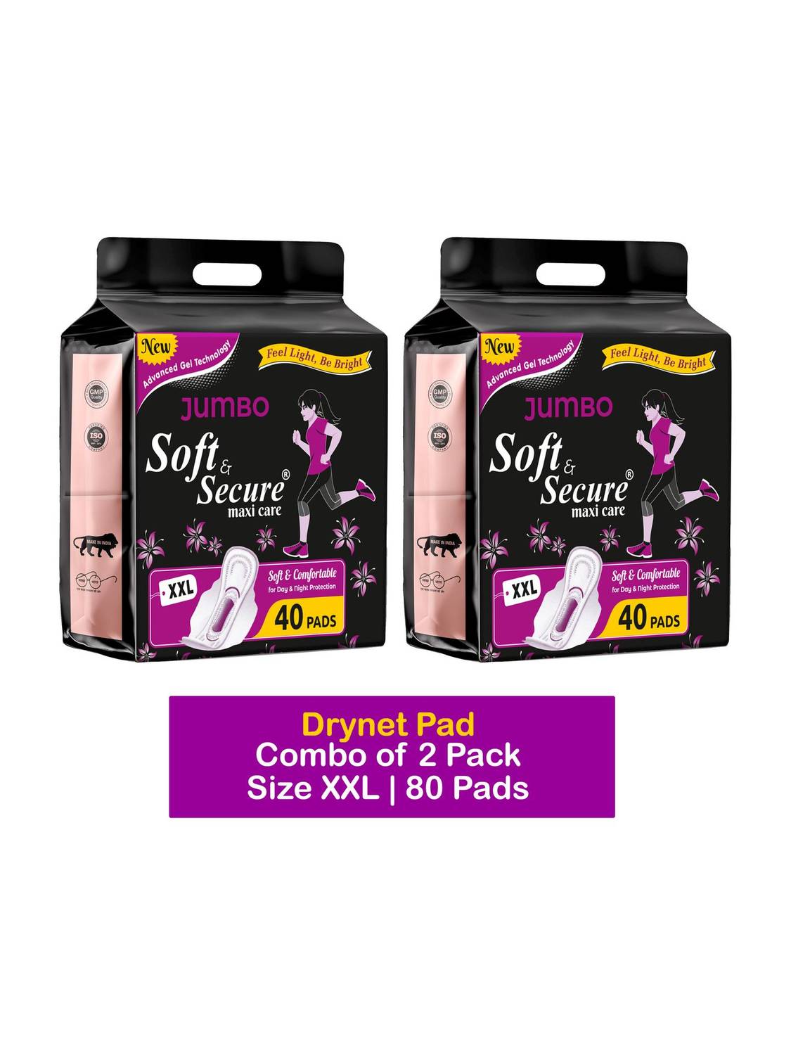 soft & secure SOFT & RASH FREE XXL SANITARY PAD, WITH 3 SECOND ABSORPTION Sanitary Pad