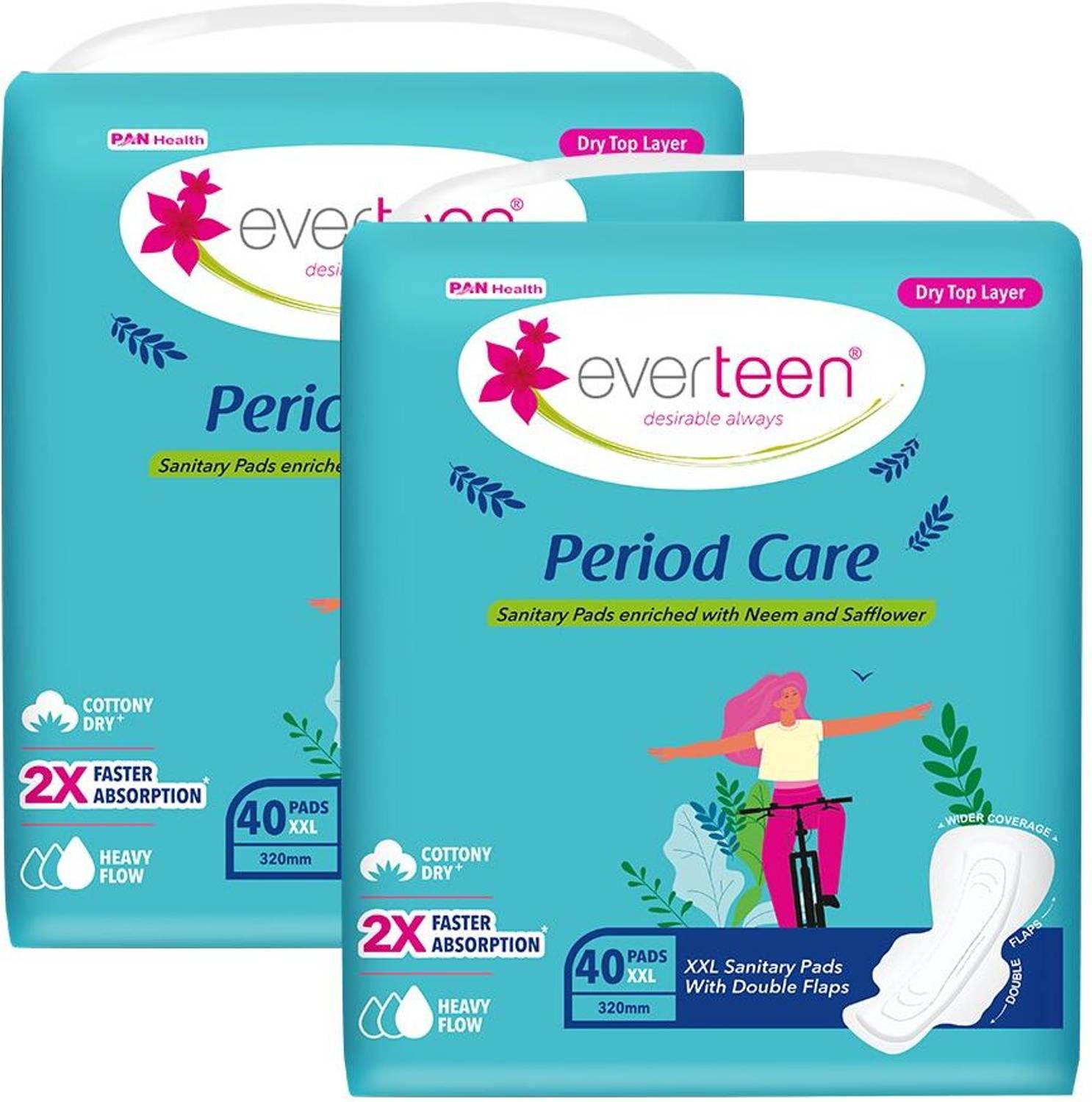 everteen Period Care XXL Dry with Neem and Safflower Sanitary Pad