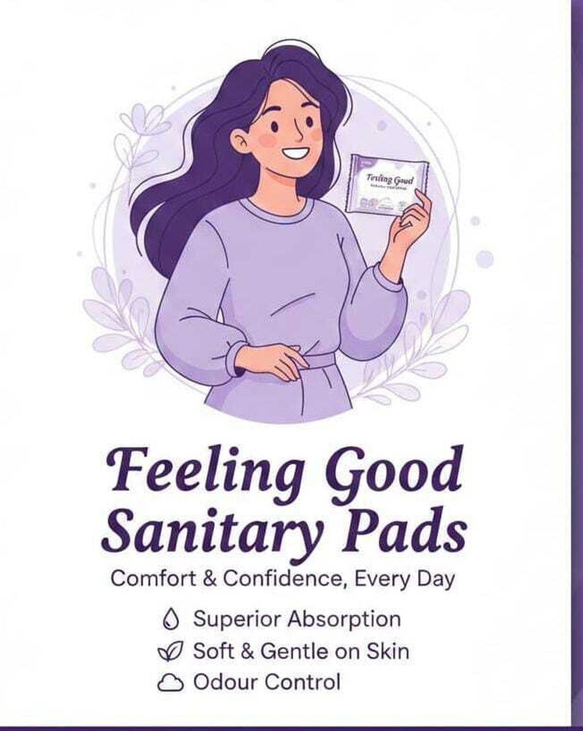 Image of Feeling Good FeelingGoodSanitaryPads 32cm XXL Overnight protection SAP Gel Technology 30 Pads Sanitary Pad