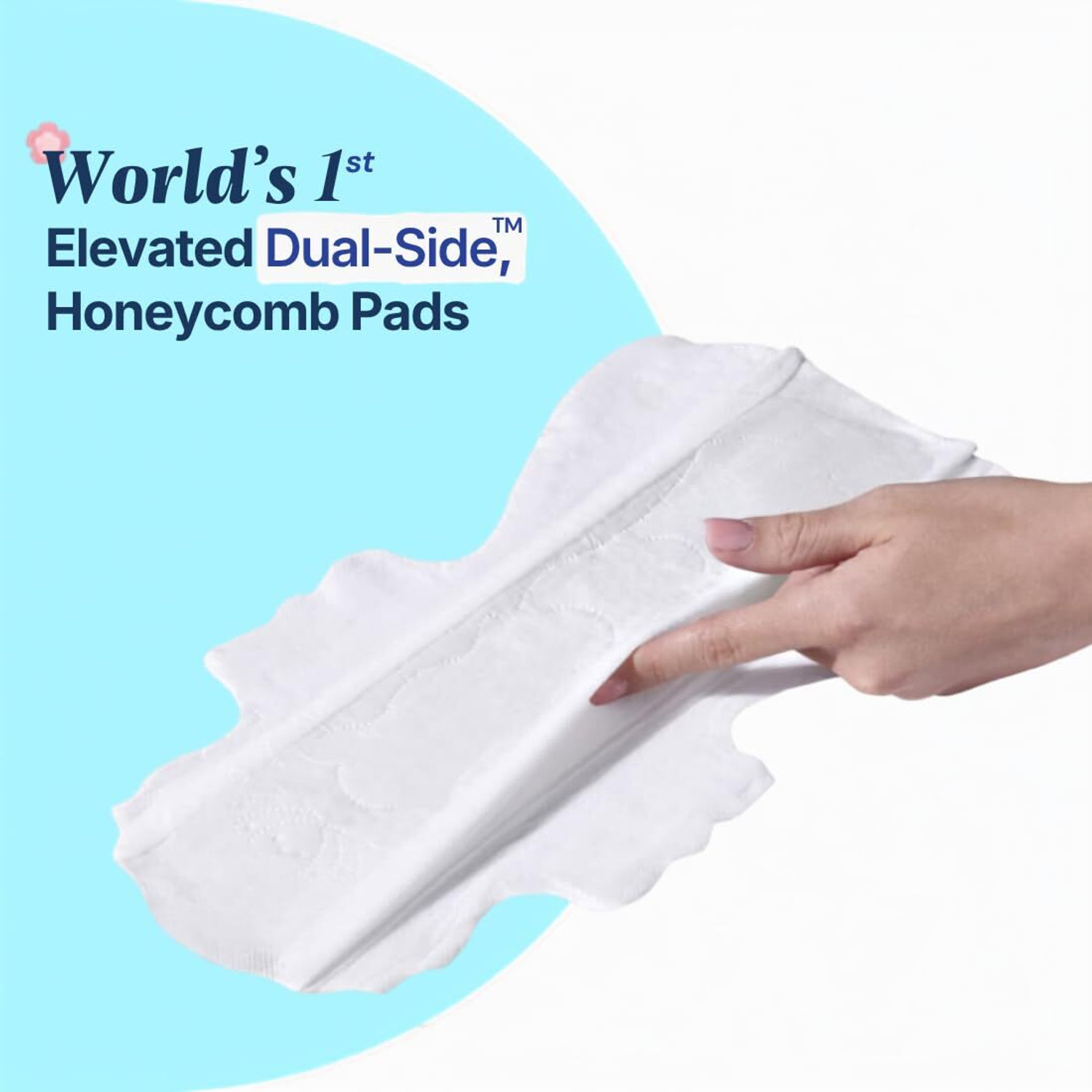 Image of Hi Life XXL Organic Sanitary Pads with Honeycomb Leak Lock for Heavy Flow Sanitary Pad (Pack of 8)