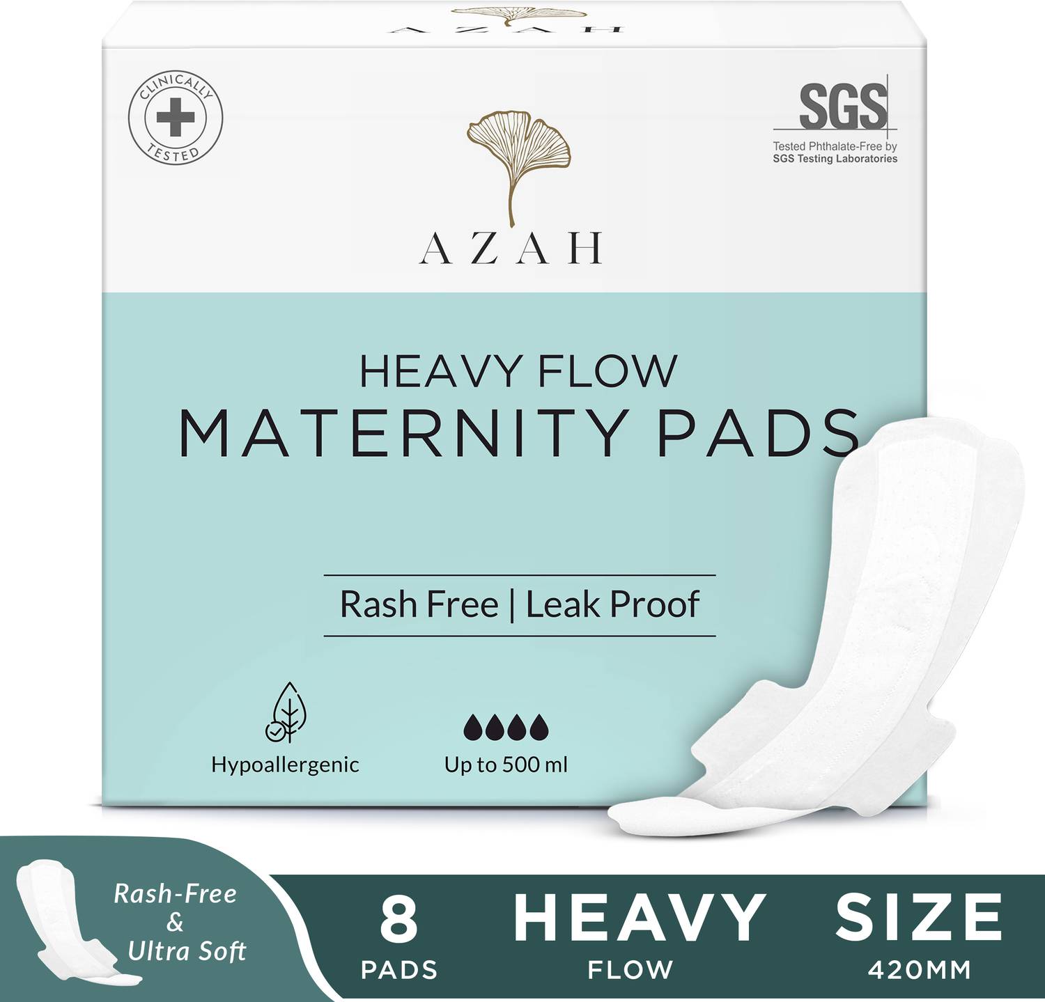 AZAH XXXL Super Absorbent Maternity Pads After Delivery for Ultra Heavy Flow Sanitary Pad