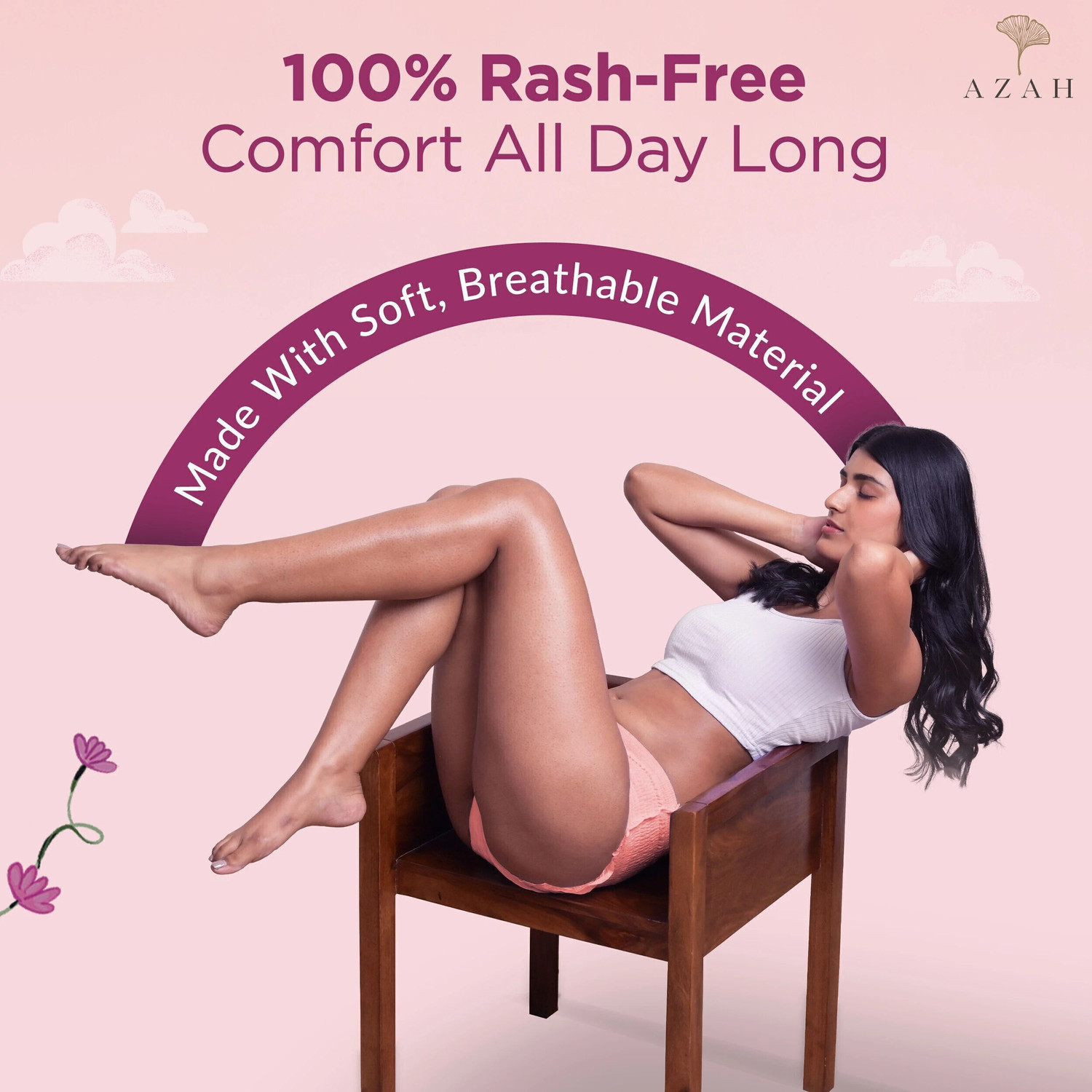 Image of AZAH Disposable Period Panties| Peachy New Look | Heavy Flow Coverage |M-L| Sanitary Pad