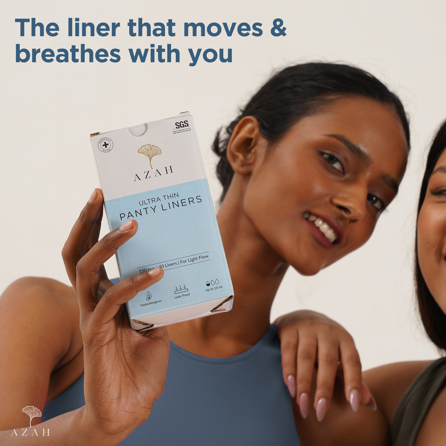 Image of AZAH Sanitary Pads For Women Soft Light Flow | 100% Rash-Free | Leakproof And Dry Pantyliner
