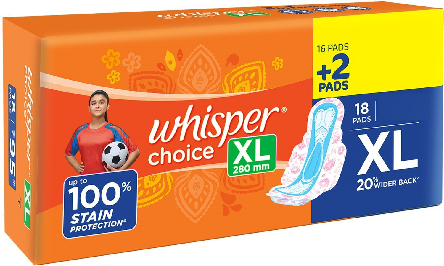 Image of Whisper Combo of Choice XL Sanitary Pads for Women Sanitary Pad
