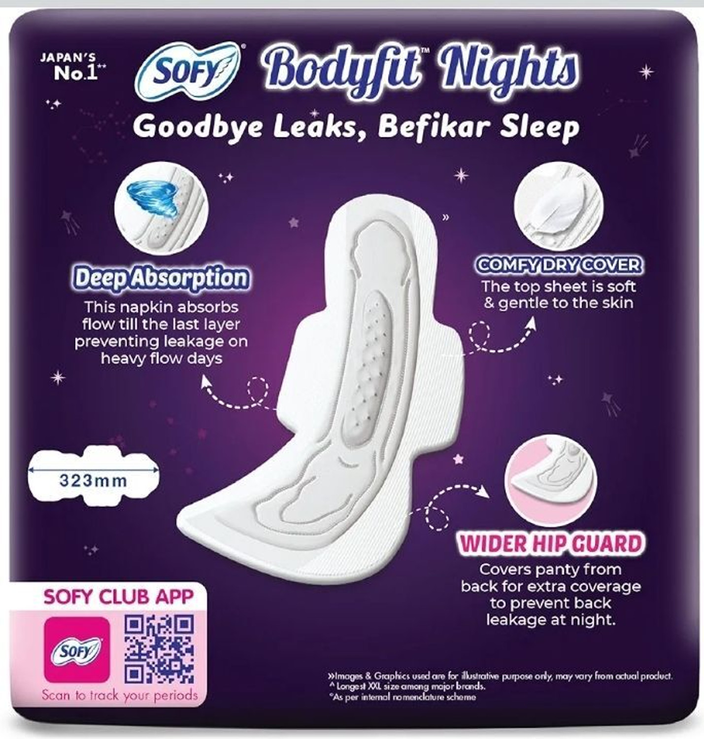 Image of SOFY Bodyfit overnight XXL 15 Sanitary Pads Sanitary Pad