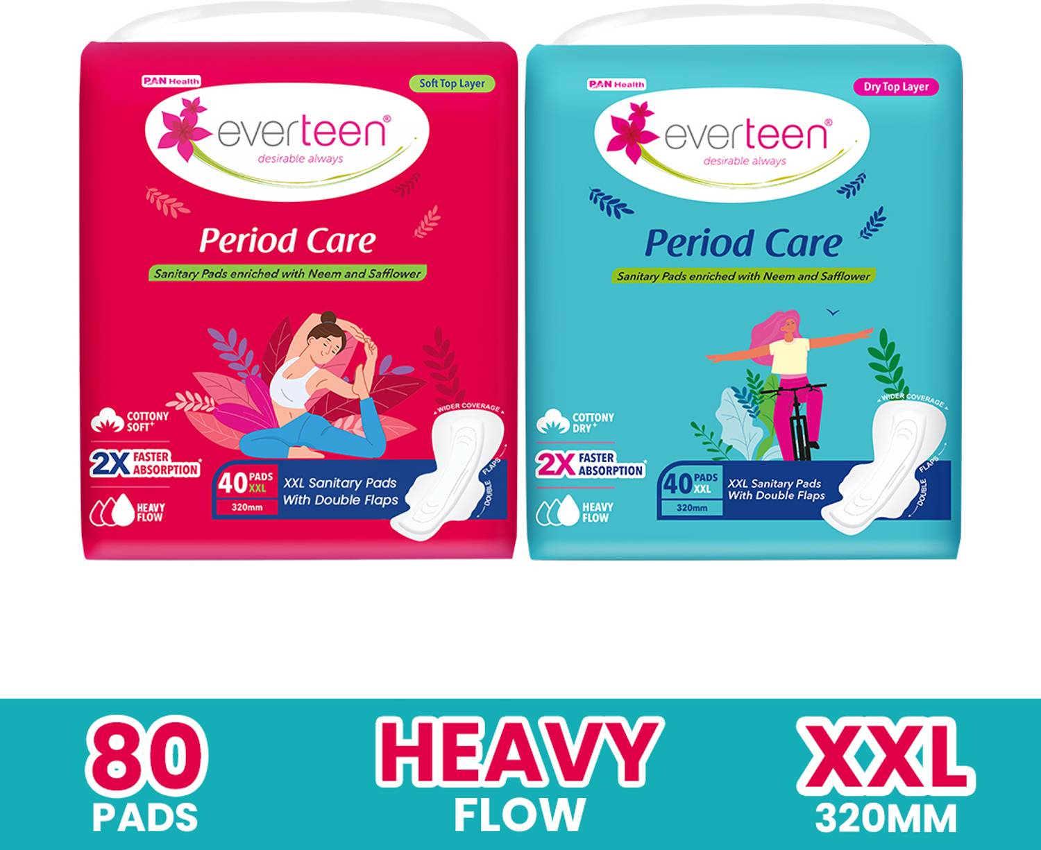 everteen Period Care XXL 40 Soft & 40 Dry - Image 1