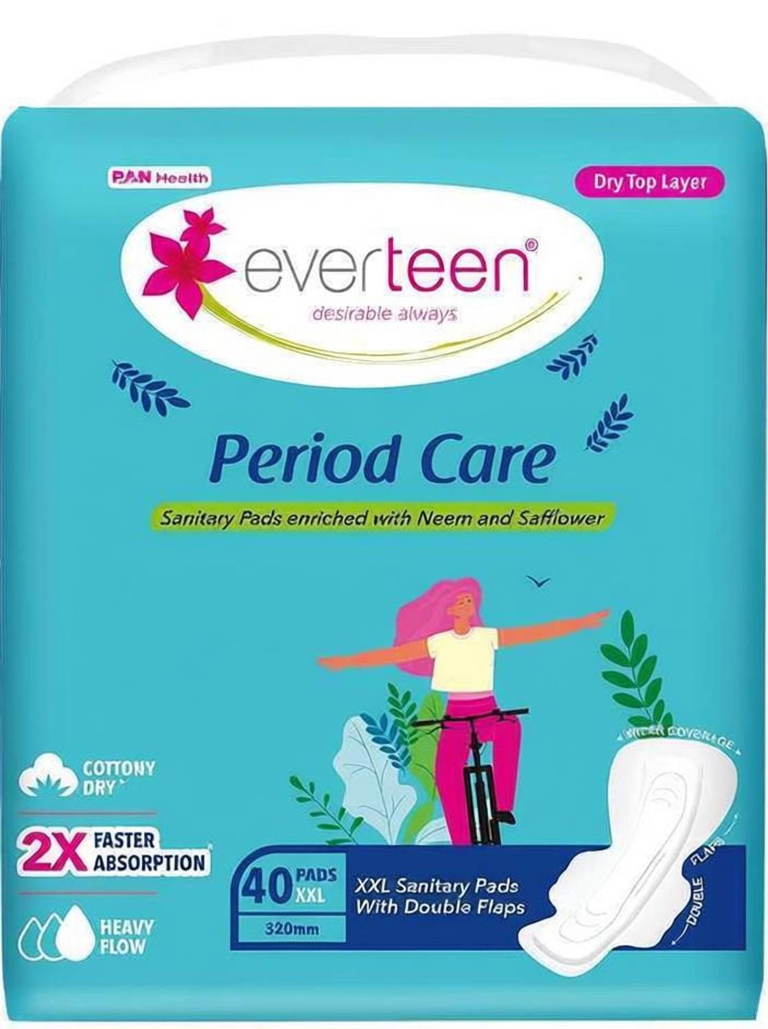 everteen Period Care XXL Dry with Neem and Safflower Sanitary Pad