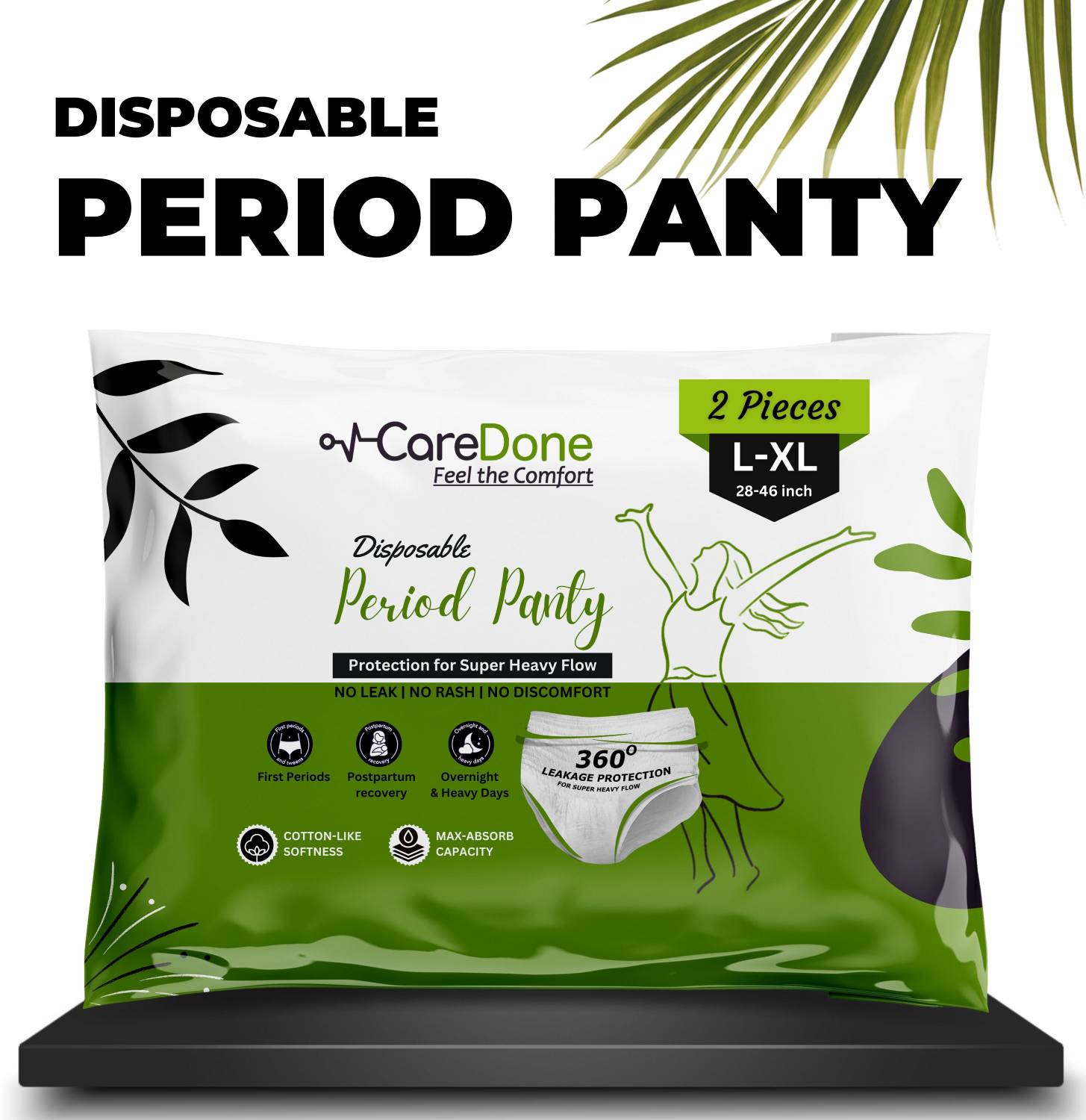 CareDone Disposable Period Panties for Heavy Flow | Best Period Panties Sanitary Pad