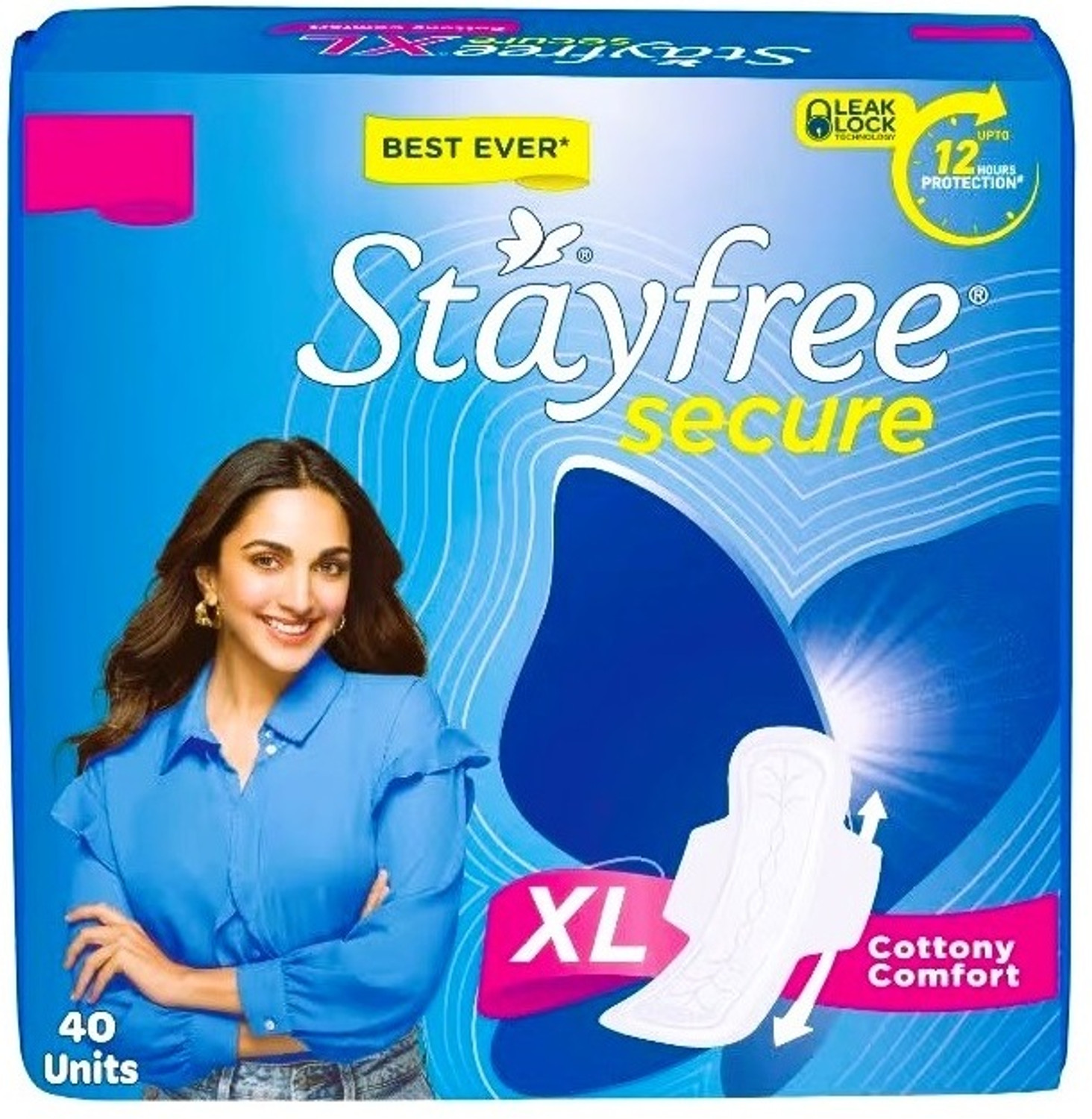 Image of STAYFREE secure Cottony Comfort XL, 40 Sanitary Pad