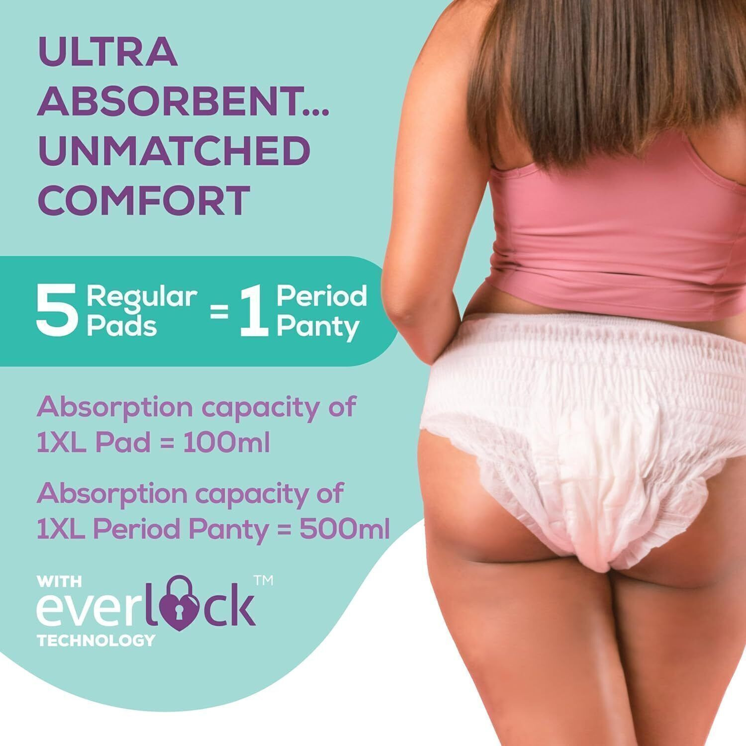 Image of EverEve Ultra Absorbent, Heavy Flow Disposable Period Panties Pantyliner