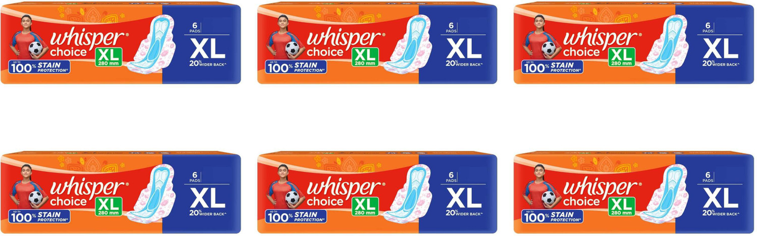 Image of Whisper Combo of Choice XL Sanitary Pads for Women Sanitary Pad