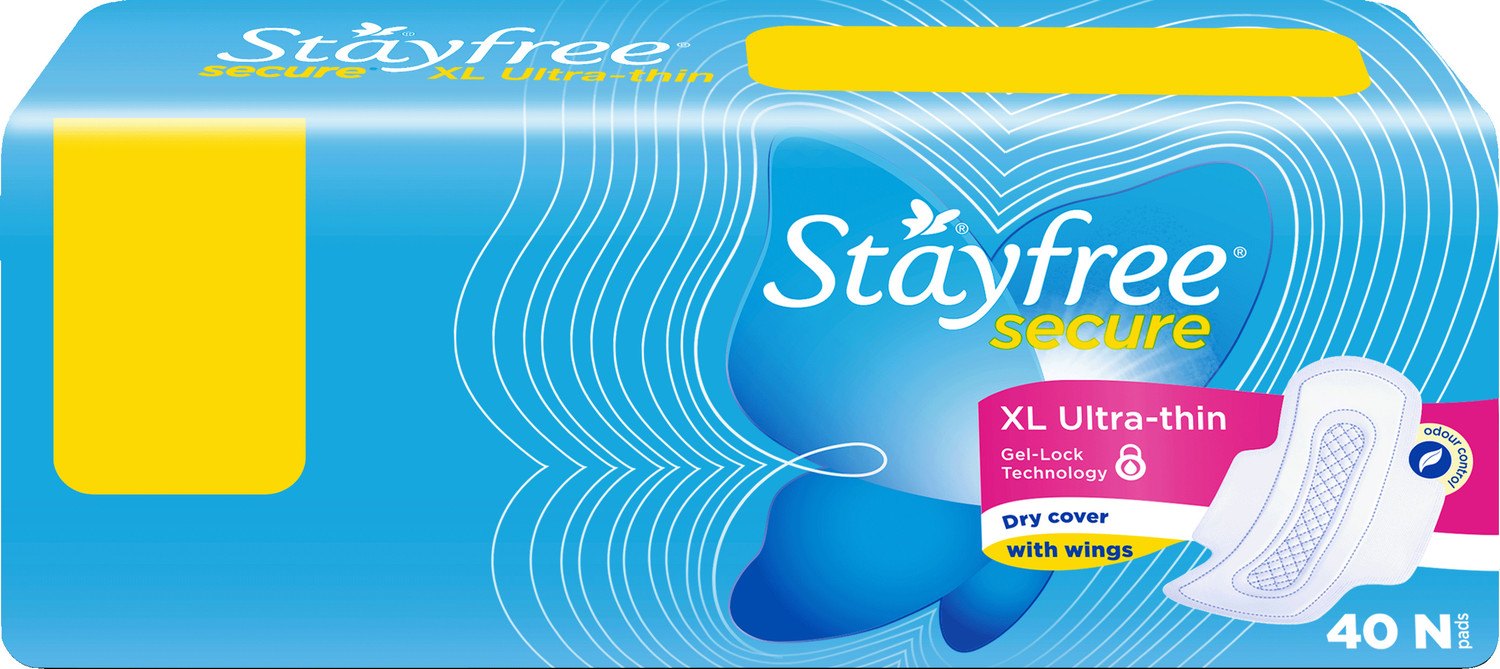 Image of STAYFREE Secure Ultra-thin XL Sanitary Pad