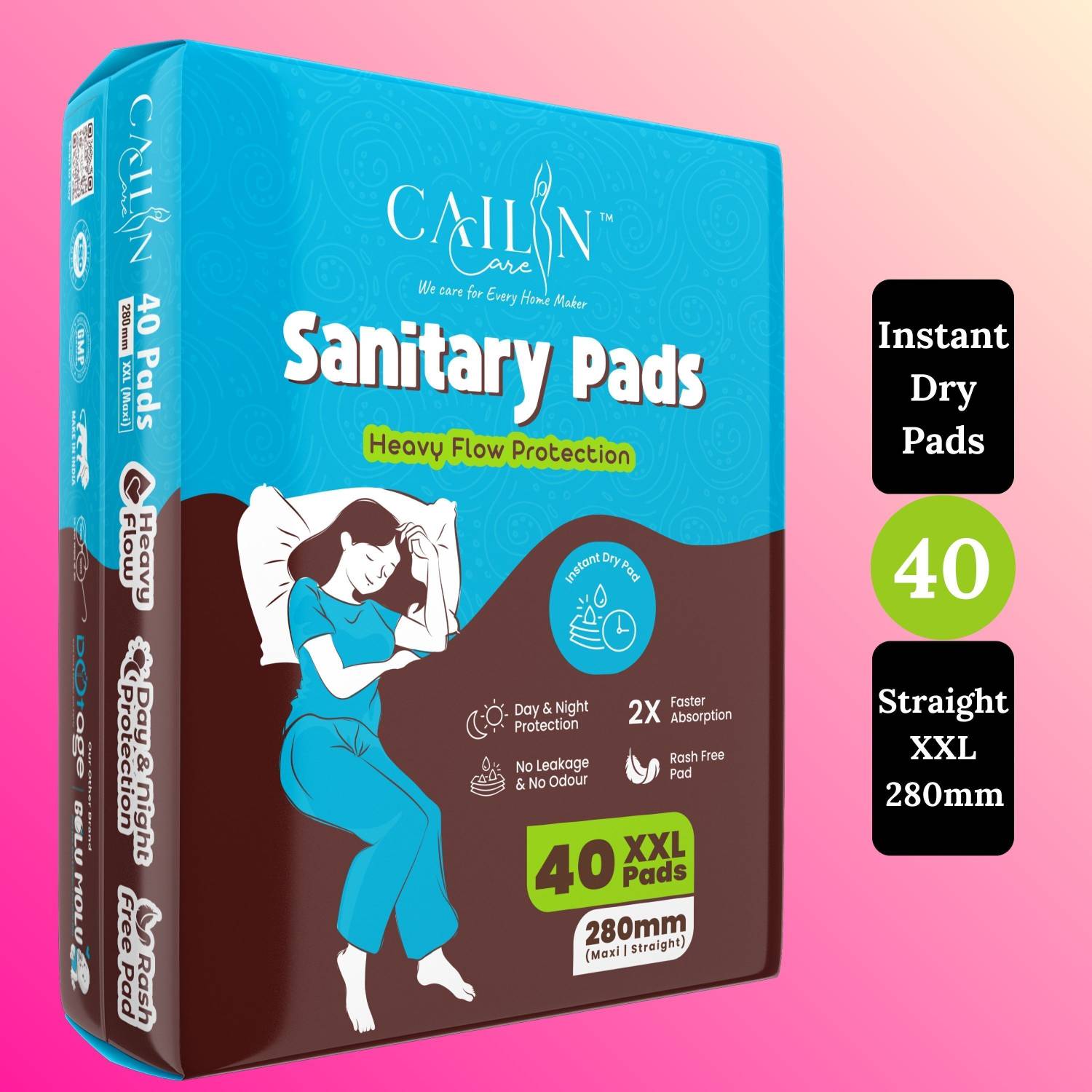 Cailin Care Dry Feel XL with Leakage Protection & Quick Absorbption Sanitary Pad