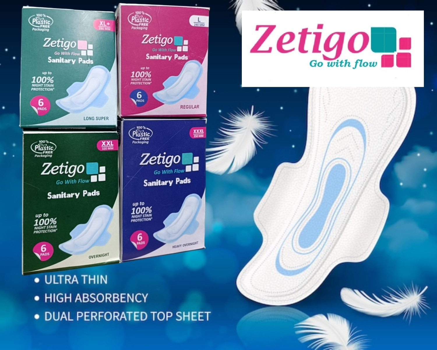 Image of Zetigo L /240 MM sanitary pads Sanitary Pad
