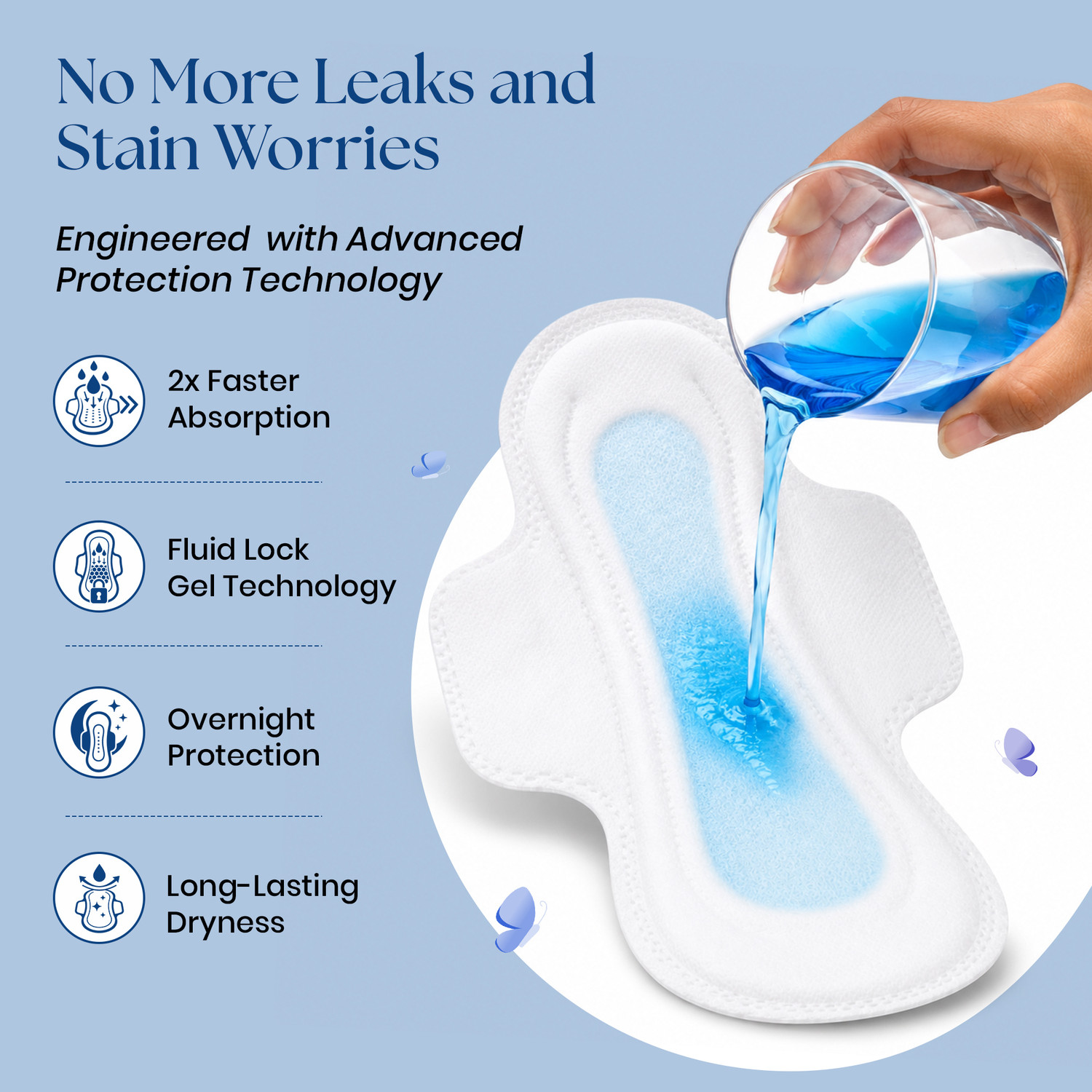 Image of LadyZeal Sanitary Pads for Women,Soft & Comfortable, Fast Absorption 360 Air Flow Sanitary Pad