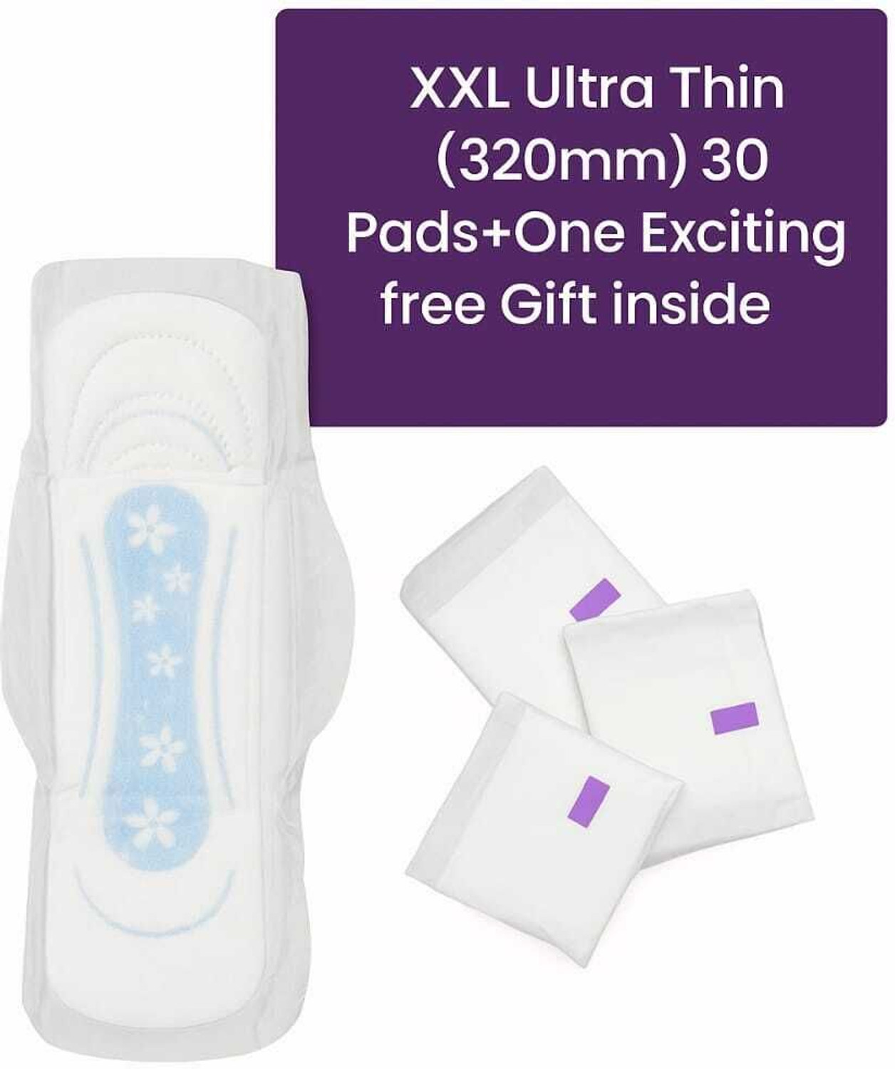 Image of Feeling Good FeelingGoodSanitaryPads 32cm XXL Overnight protection SAP Gel Technology 30 Pads Sanitary Pad