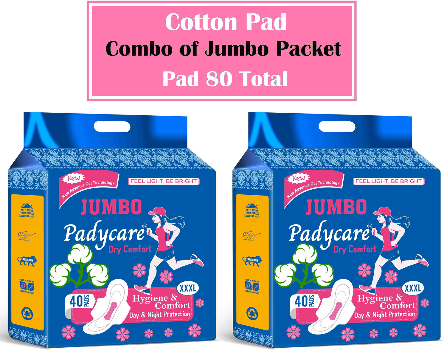 Image of Padycare Top Layer cotton Jumbo maxi-care Pad Sanitary Pad