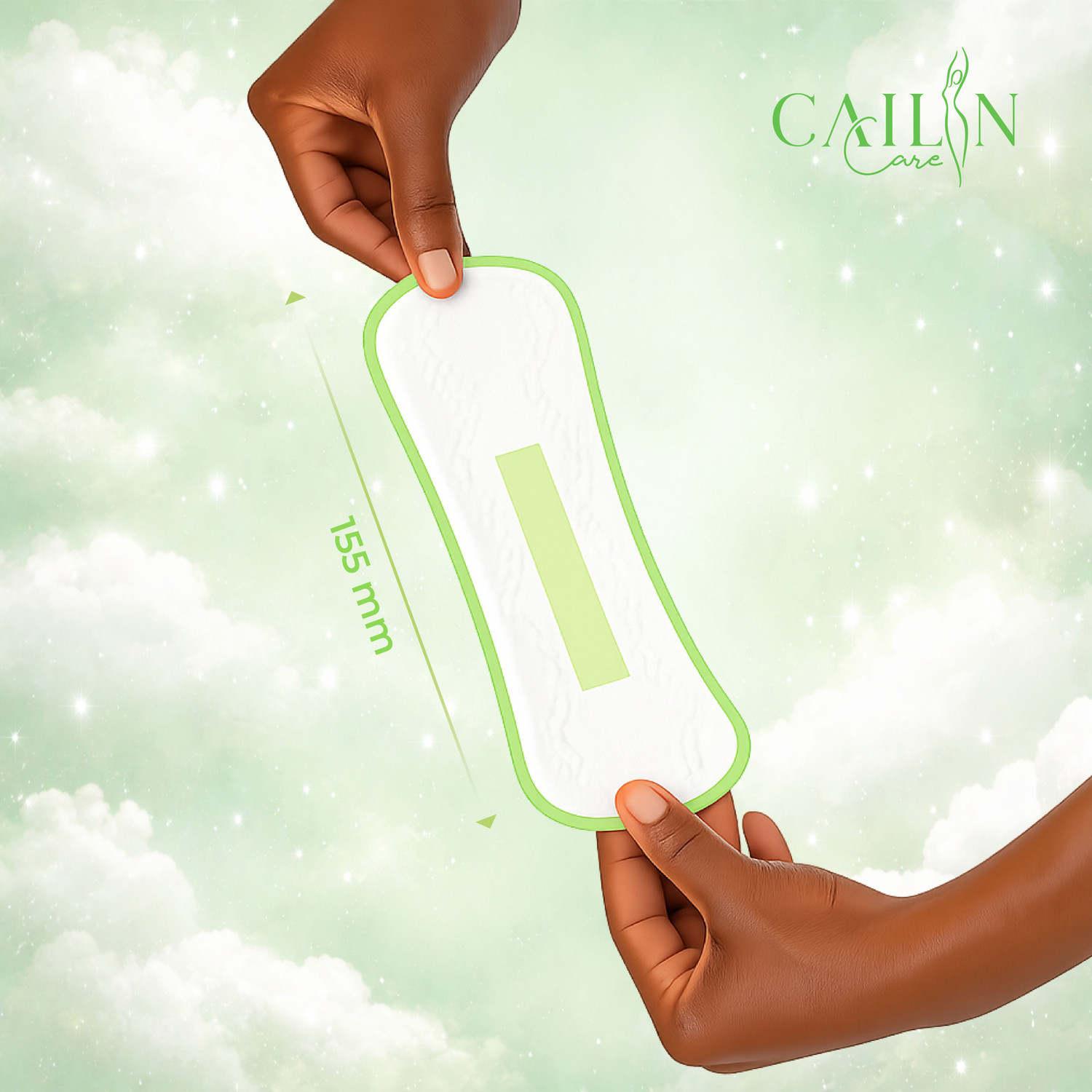 Image of Cailin Care Antibacterial Liner With Aloe Vera for Daily use of Women (Size - 155mm|Small) Pantyliner