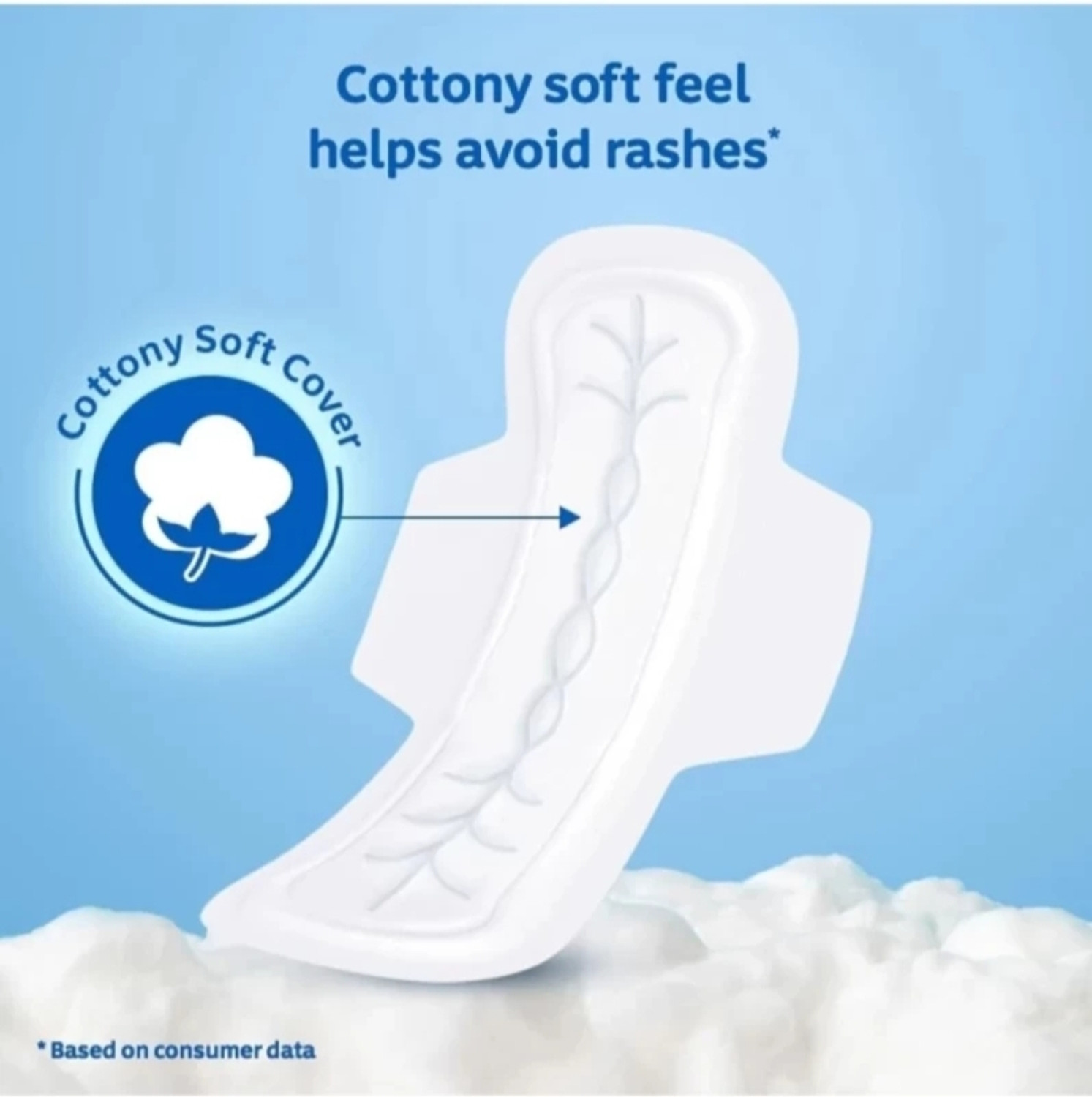 Image of STAYFREE Secure Cottony Extra Large XL 40 pad Sanitary Pad