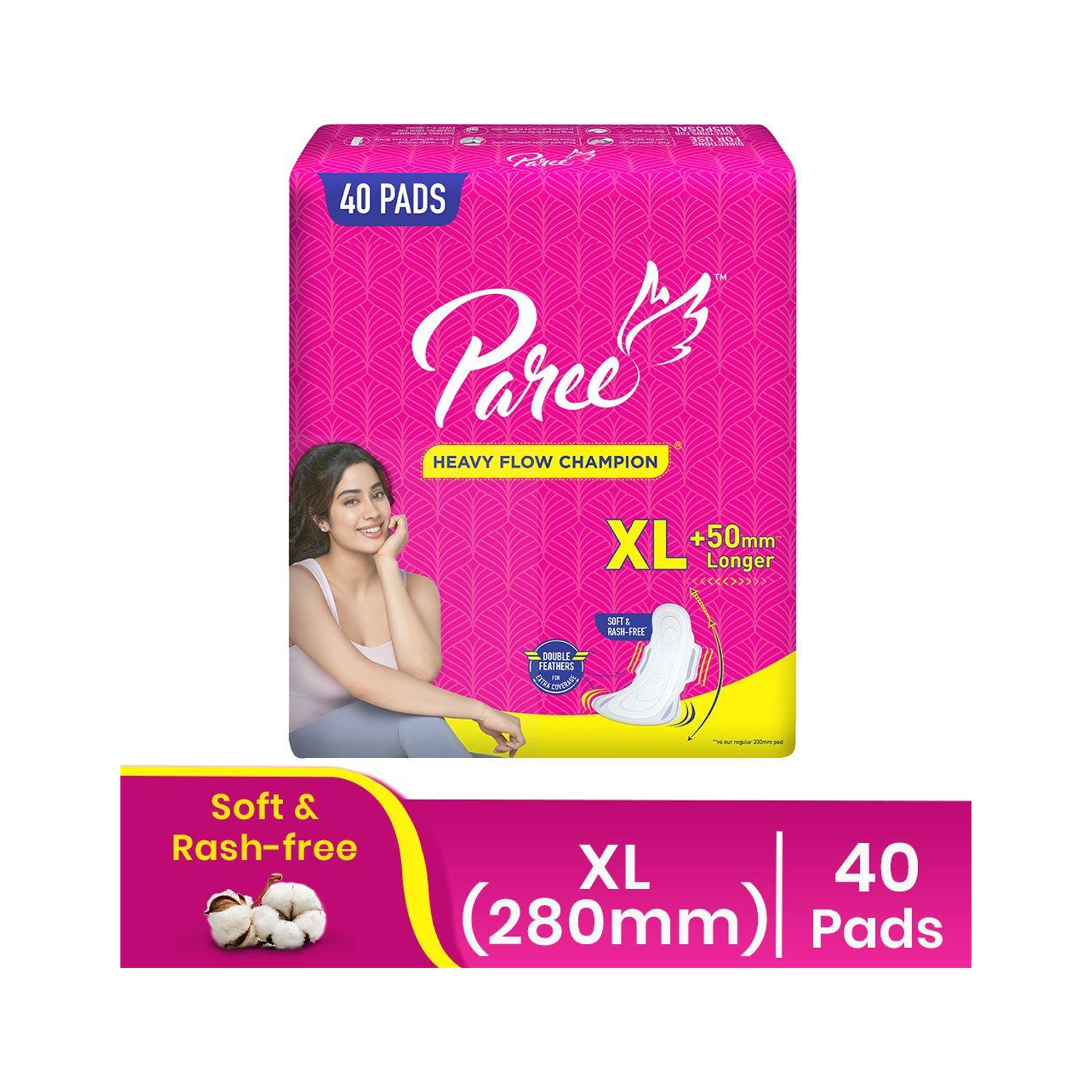 Paree Soft & Rash Free XL With 3 Seconds Absorption for Heavy Flow Sanitary Pad
