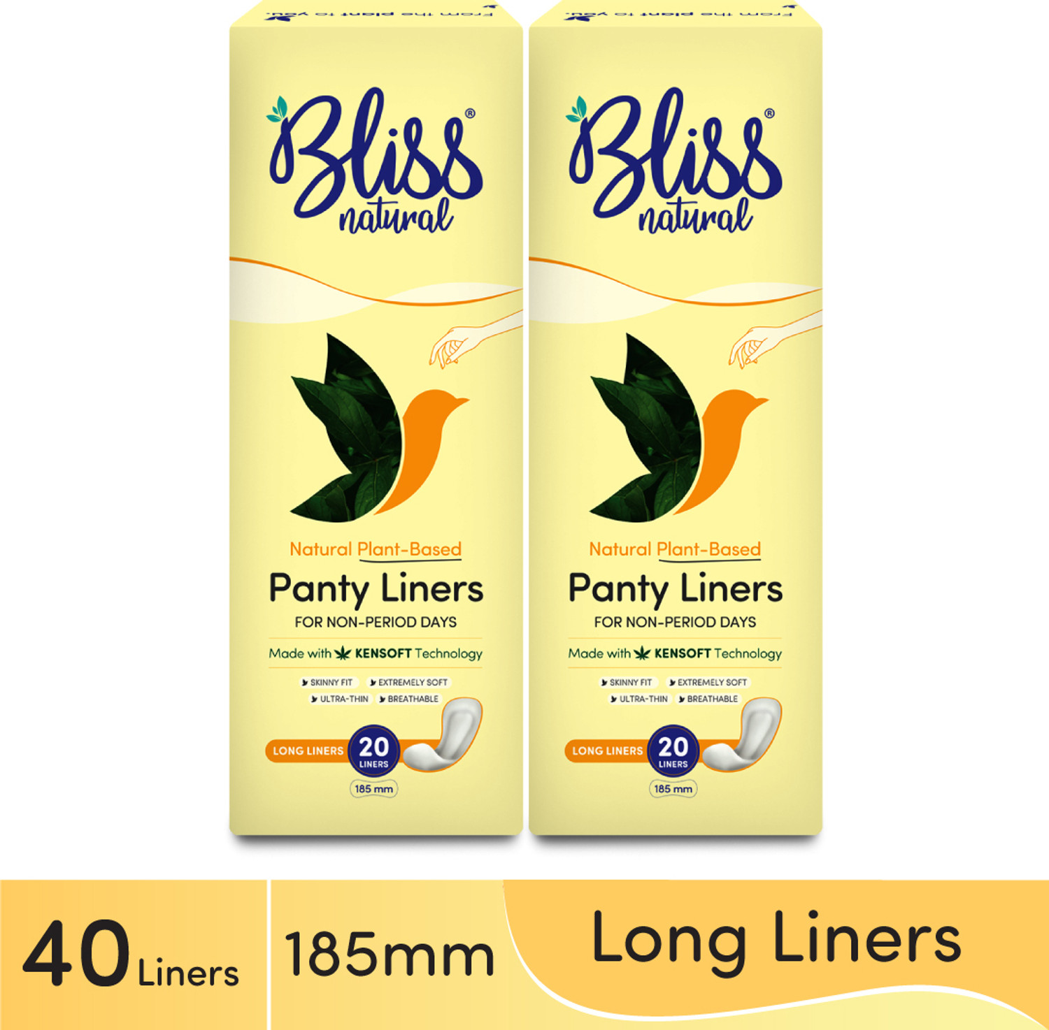 Image of BlissNatural Ultra Thin Panty Liners for Women | Combo Pack | Prevent Leaks & White Discharge Pantyliner