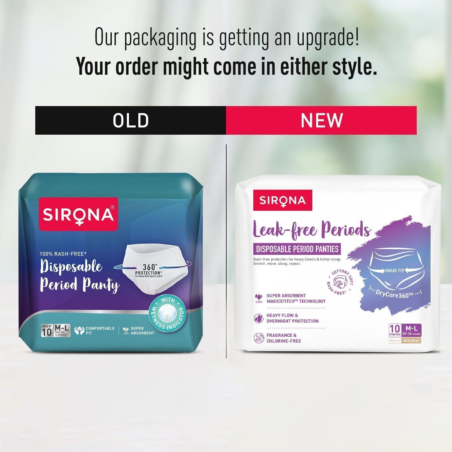 Image of SIRONA Disposable Period Panties - M-L (28 inch-36 inch) | Super Soft & 5X More Absorbent Sanitary Pad