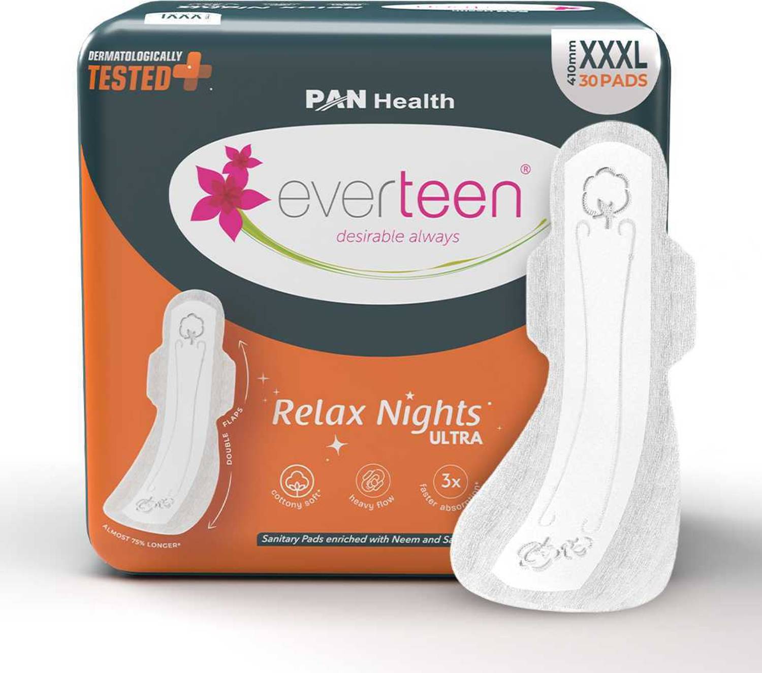 everteen XXXL Ultra-Thin Overnight Sanitary Pads for Heavy Flow