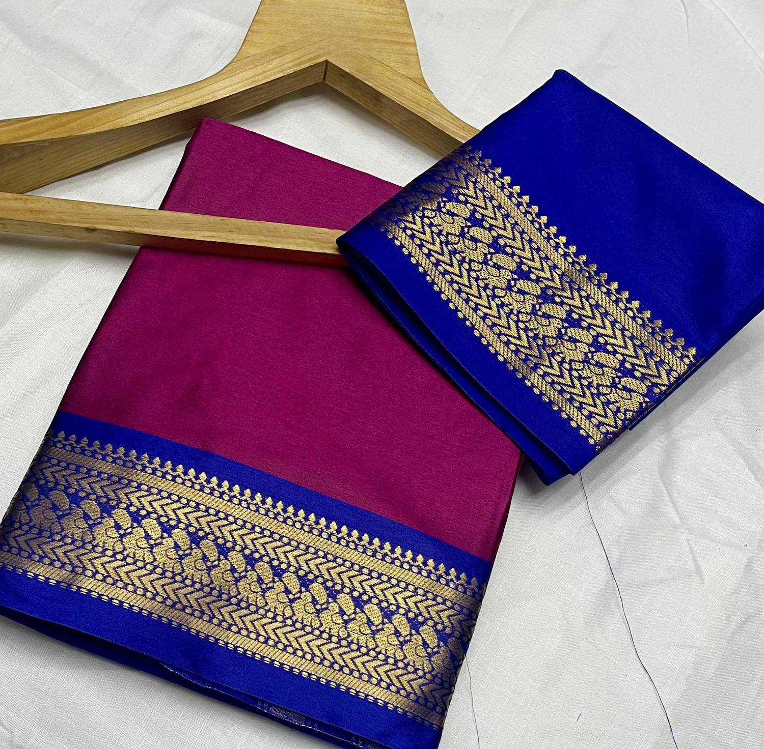 Fashion Club Collection Woven Bollywood Cotton Silk Saree (Pink,