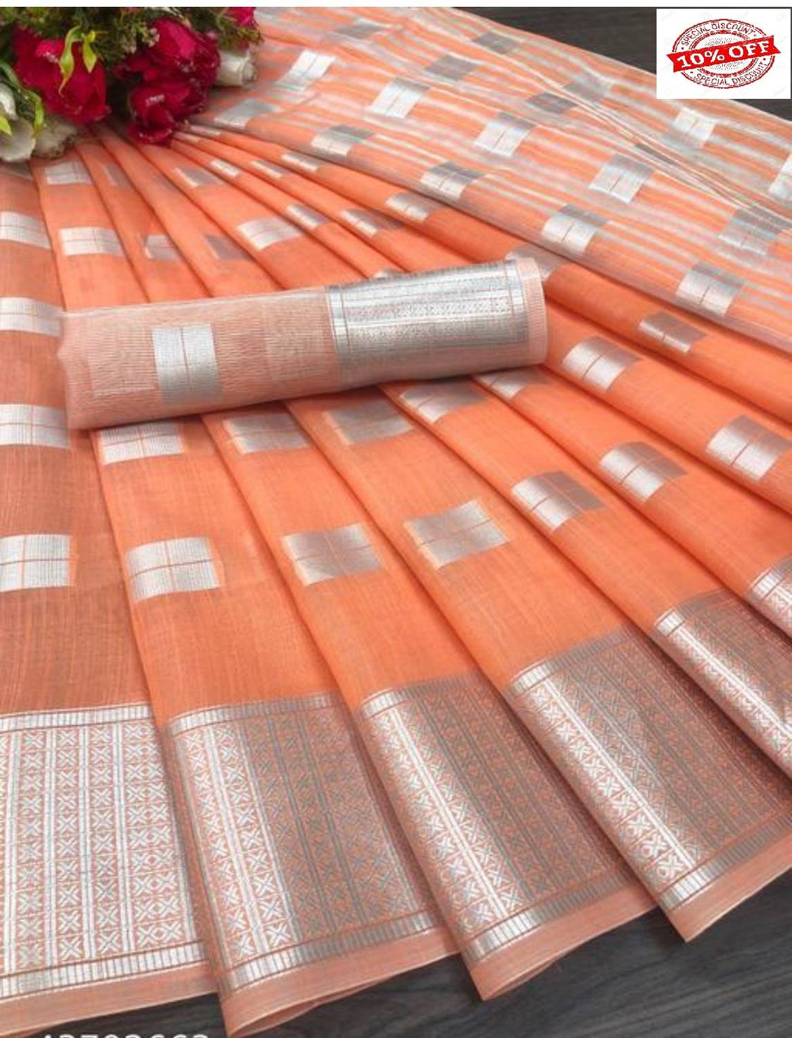 Satani enterprise Self Design Daily Wear Cotton Linen, Linen Sare