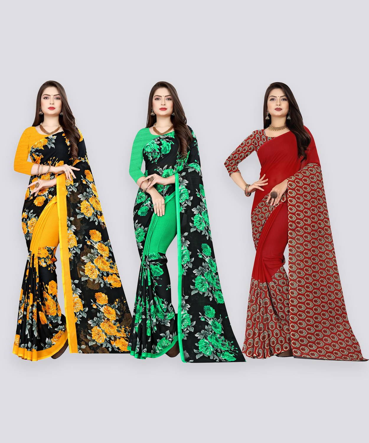 Anand Sarees Printed Daily Wear Georgette Saree