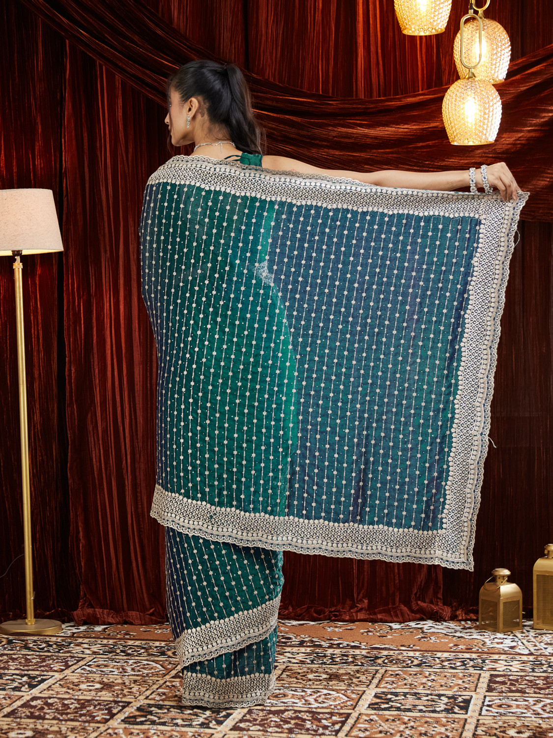 Image of KASEE Embroidered Bollywood Silk Blend Saree