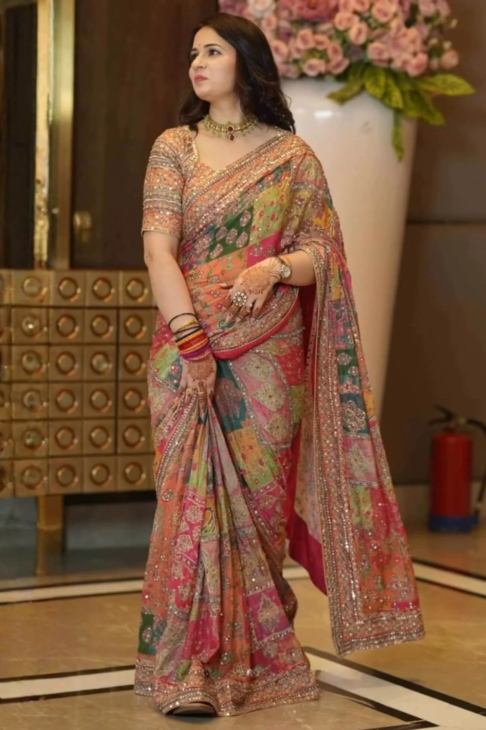 Image of SARICHOLI Woven Bollywood Silk Blend Saree