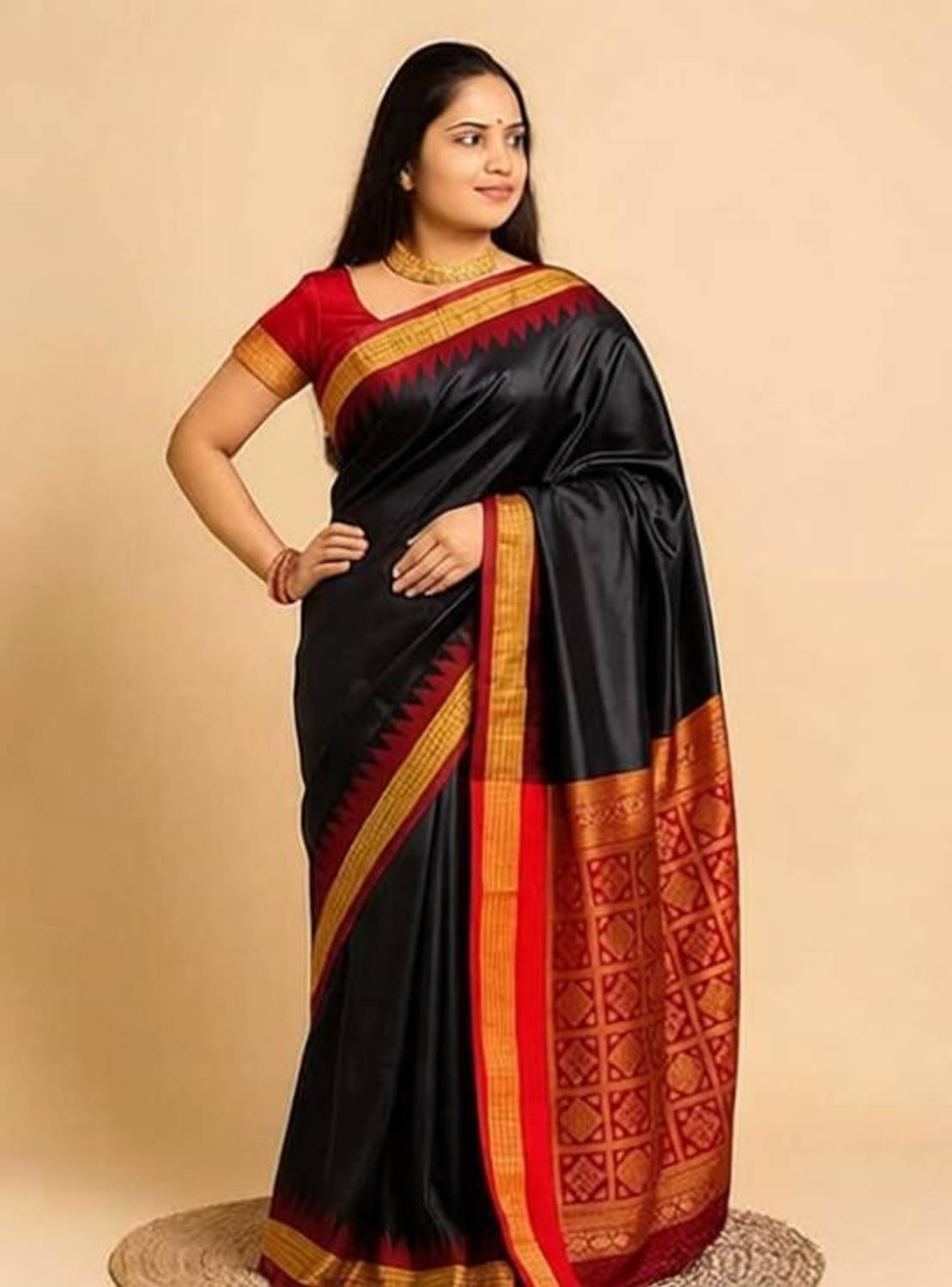 Kingdomsaree Woven Sambalpuri Cotton Blend Saree