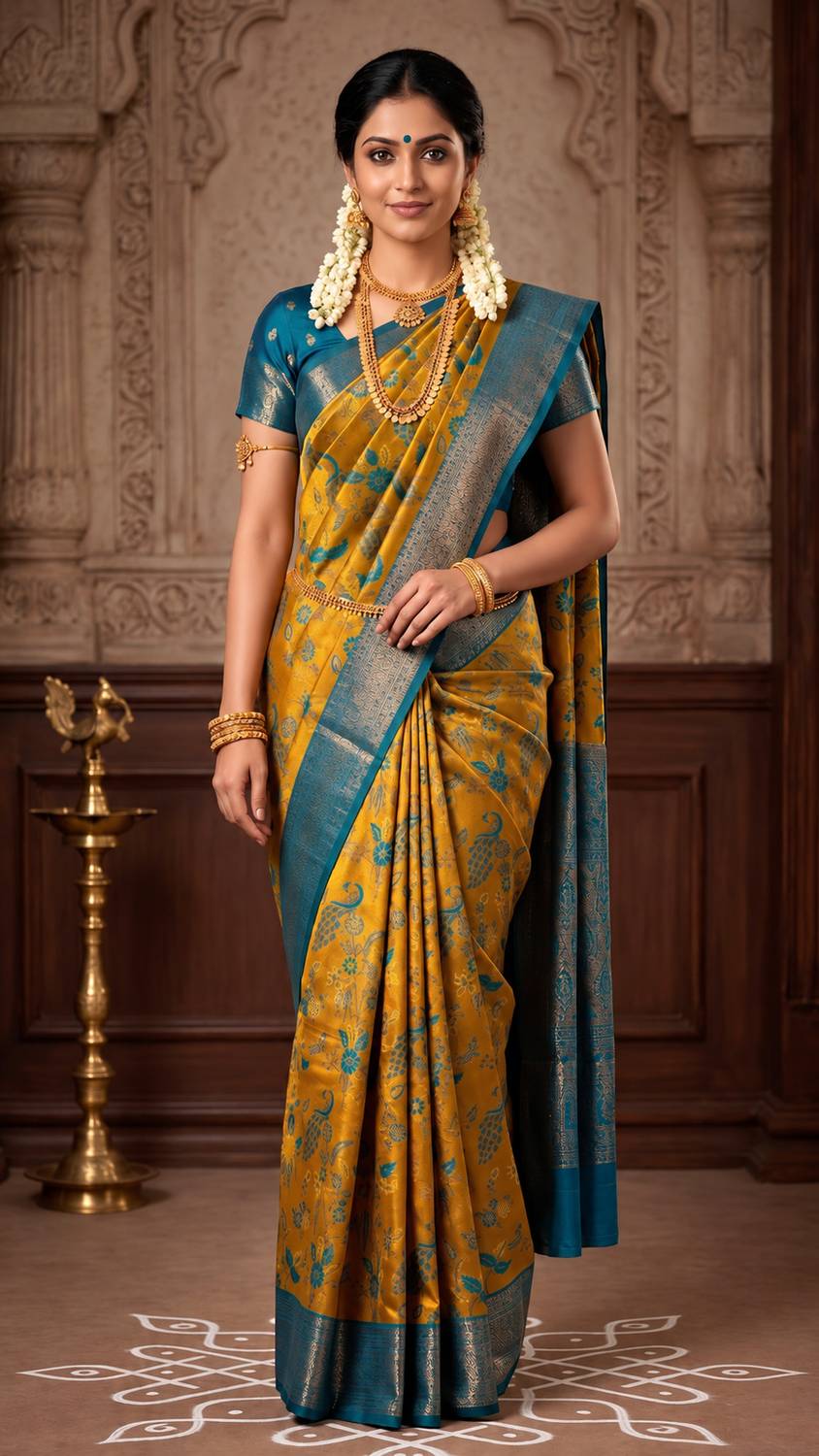 Acuity Woven Kanjivaram Art Silk, Pure Silk Saree